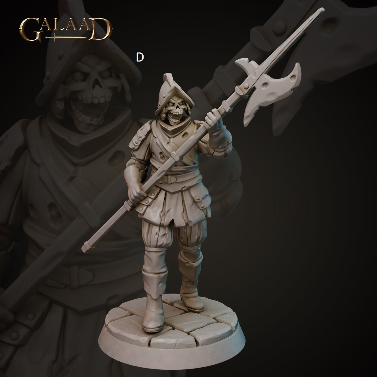Undead Conquistador Soldier Skeleton | Galaad Miniatures | Compatible with D&D/AoS | Fantasy | Tabletop RPG
