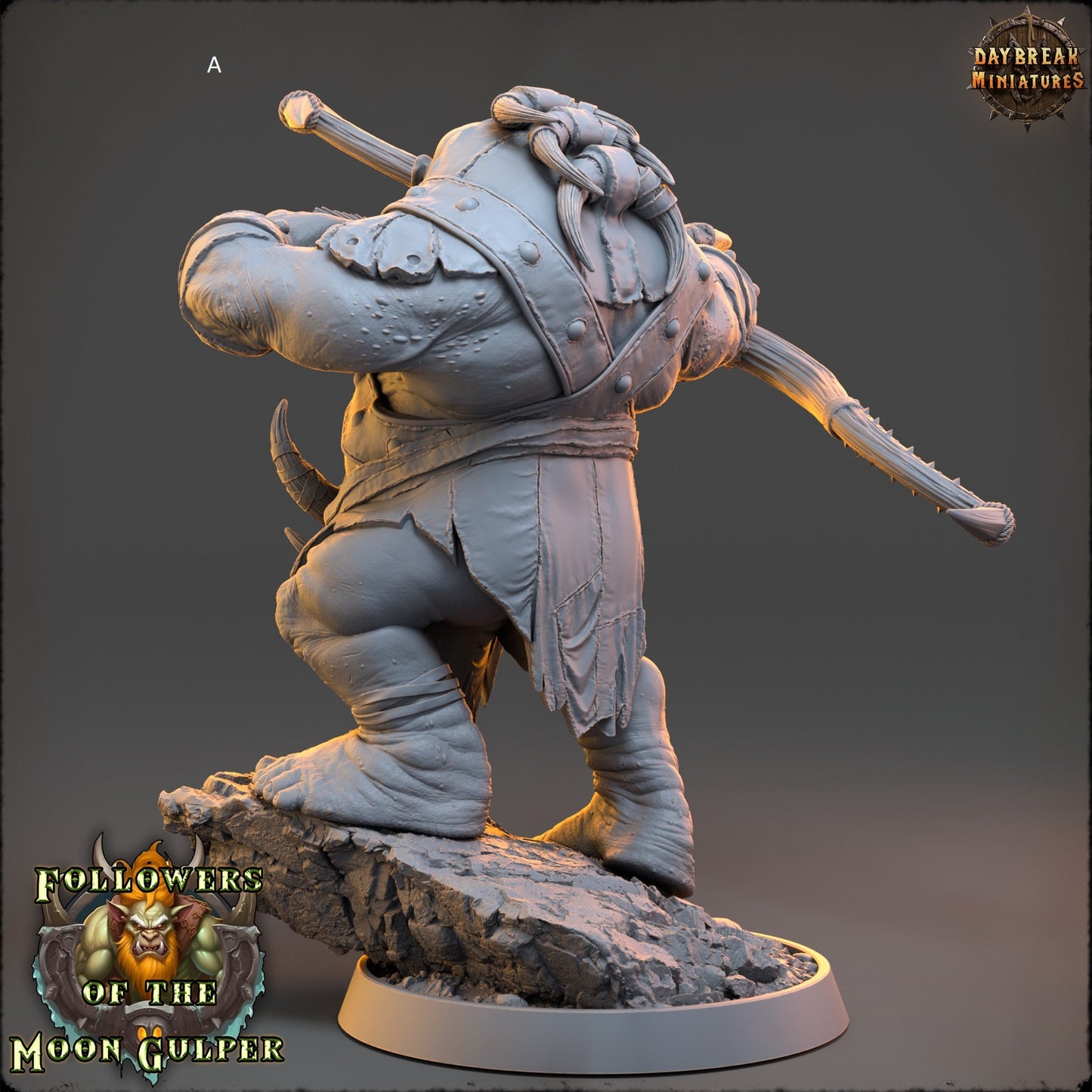 Troll Stone Thrower/Archer | DayBreak Miniatures | Compatible with D&D/AOS | Fantasy | Tabletop