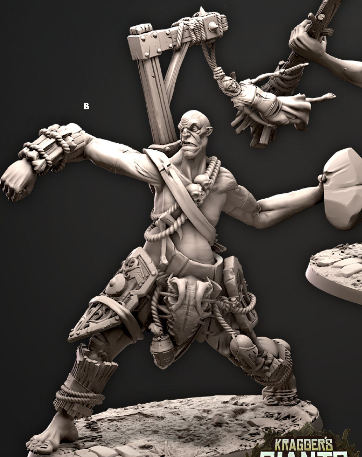 Boulder Launcher Giant | CastnPlay | Compatible with D&D/AoS | Fantasy
