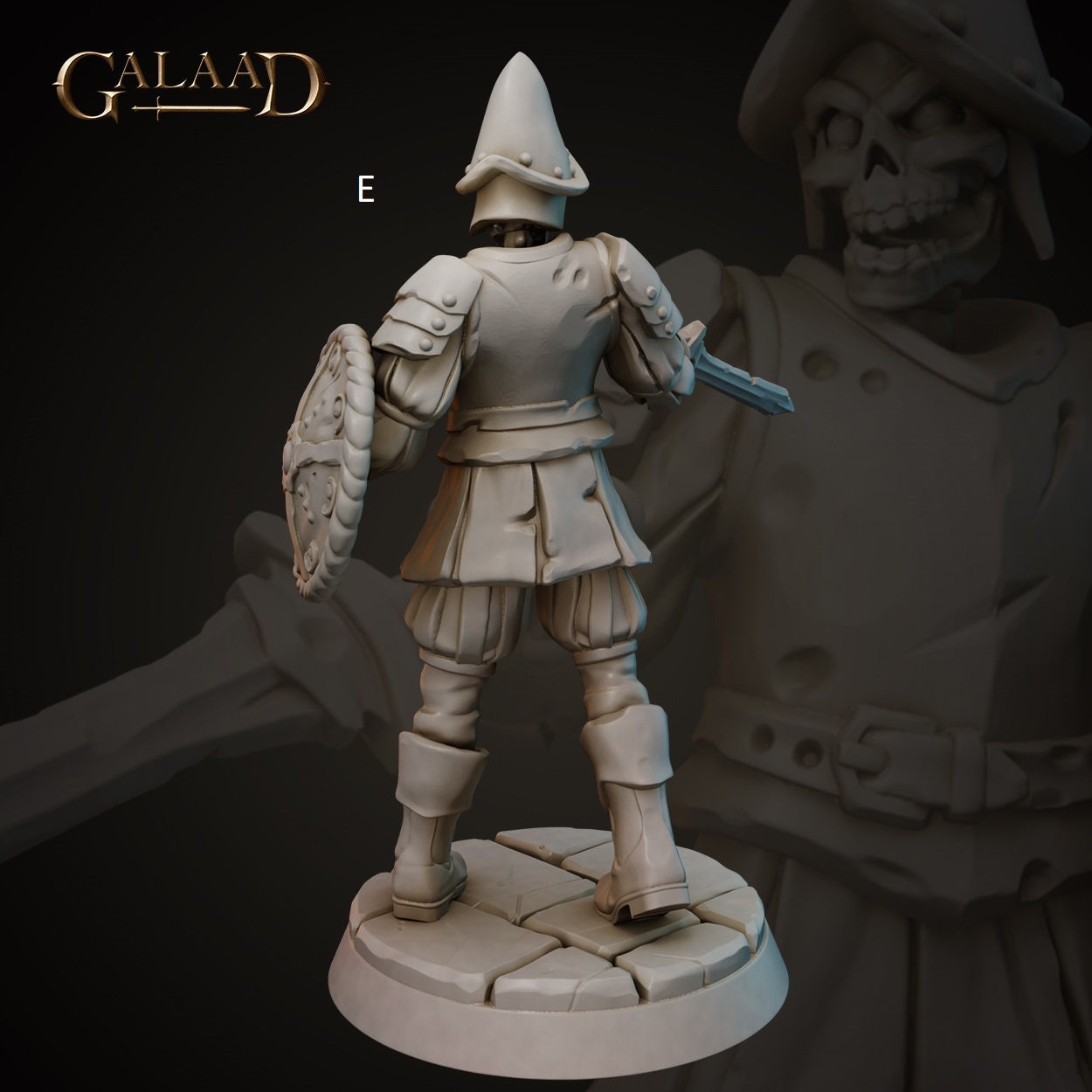 Undead Conquistador Soldier Skeleton | Galaad Miniatures | Compatible with D&D/AoS | Fantasy | Tabletop RPG