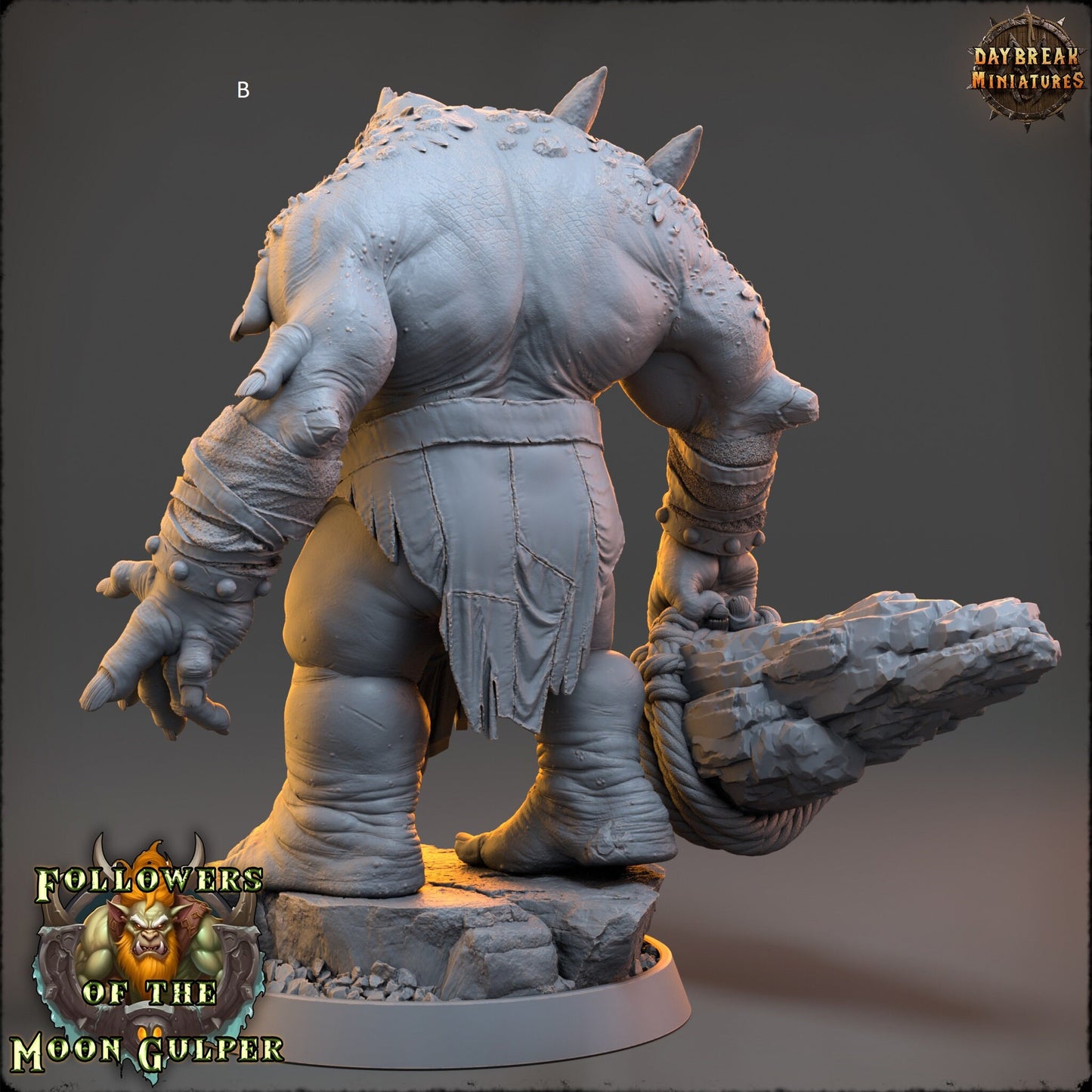 Troll Stone Thrower/Archer | DayBreak Miniatures | Compatible with D&D/AOS | Fantasy | Tabletop