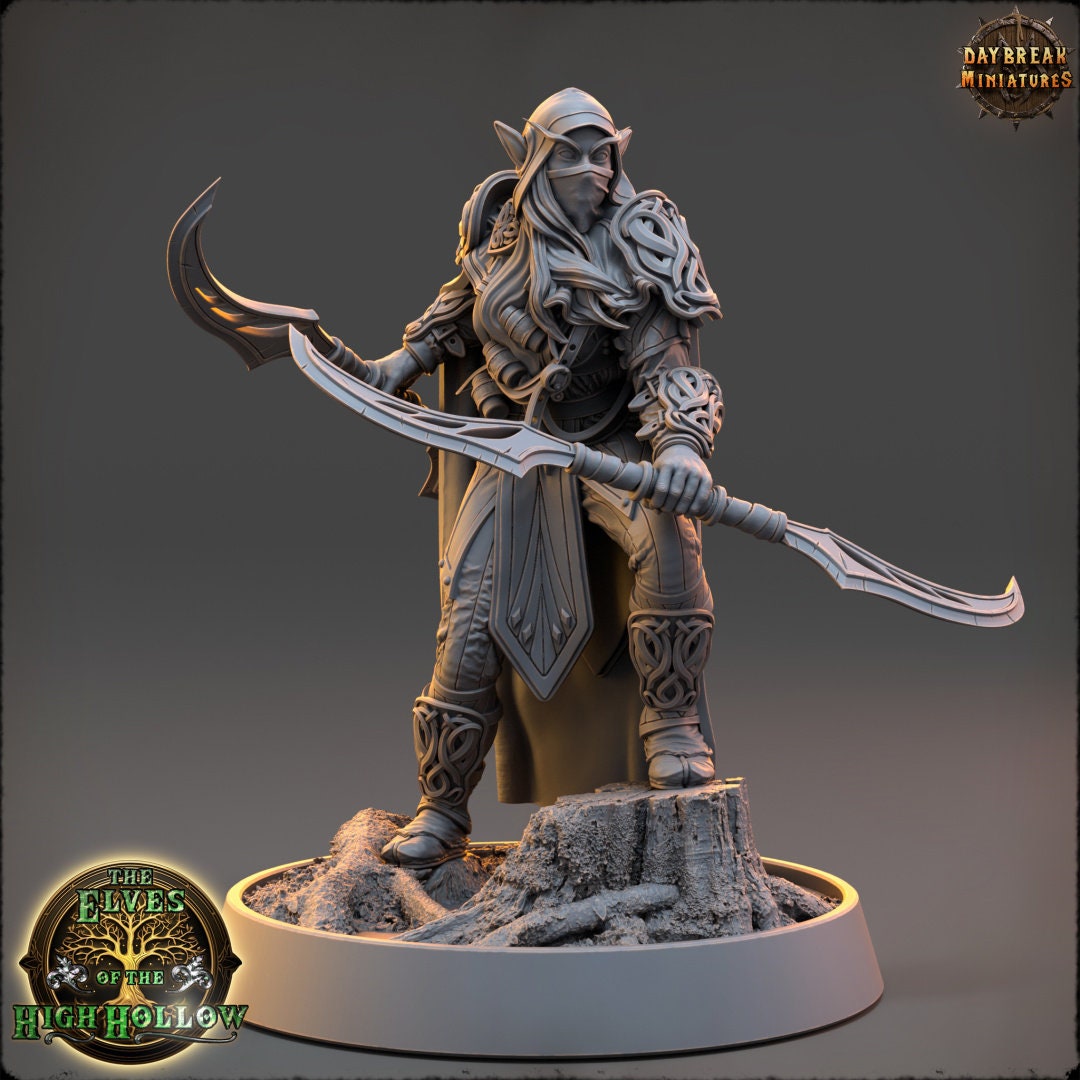 The Elves of High Hollow Set | DayBreak Miniatures | Compatible with D&D/AOS | Fantasy | Tabletop