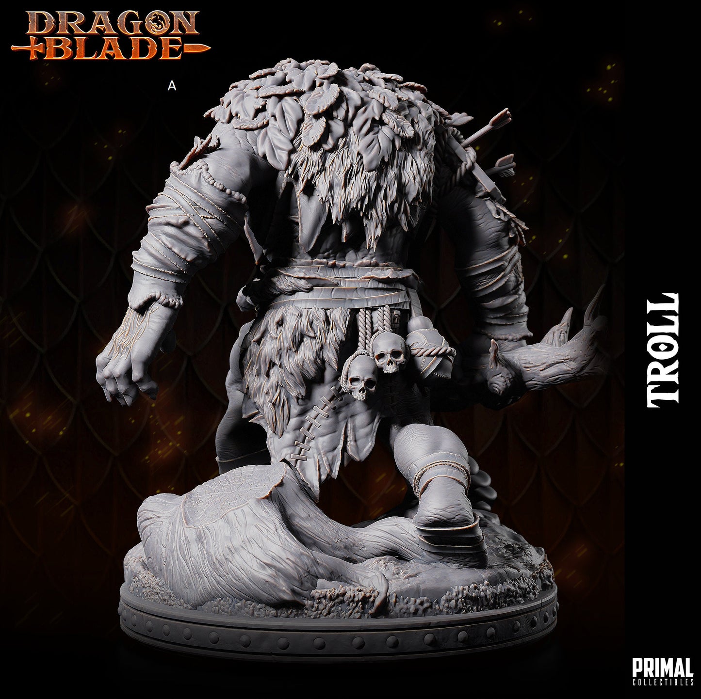 Troll Man Smasher | Primal Collectibles | Compatible with D&D/AoS | Fantasy