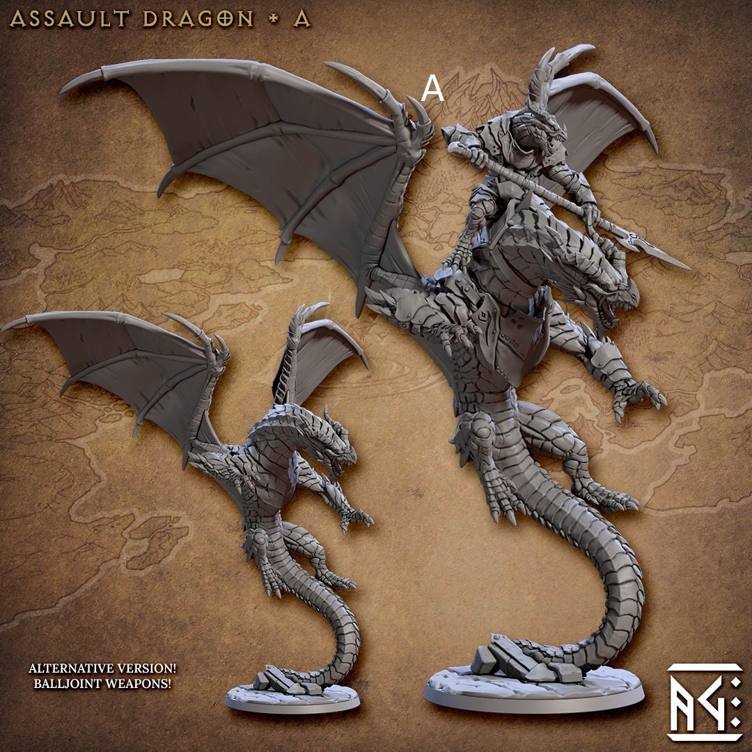 Dragon Riders | Artisan Guild Miniatures | Compatible with D&D/AoS | Fantasy | Tabletop RPG