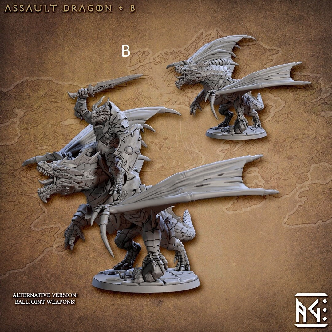 Dragon Riders | Artisan Guild Miniatures | Compatible with D&D/AoS | Fantasy | Tabletop RPG