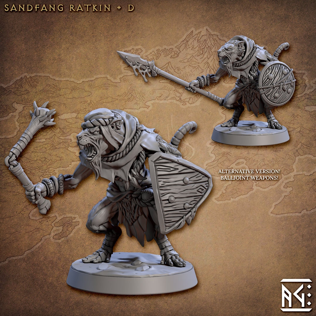 Sandfang Vermins | Artisan Guild Miniatures | Compatible with D&D/AoS | Fantasy | Tabletop RPG