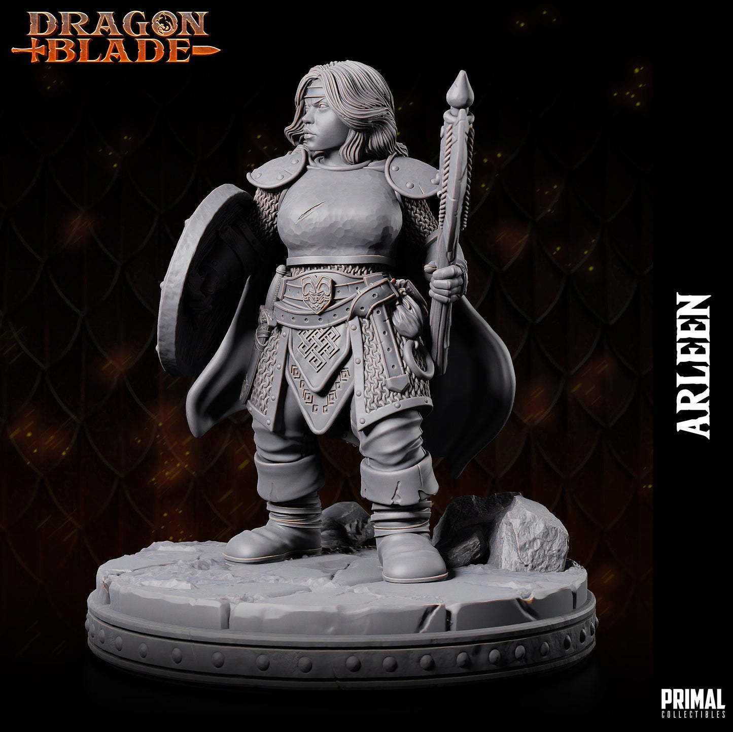 Dwarf Heroin Arleen | Primal Collectibles | Compatible with D&D/AoS | Fantasy