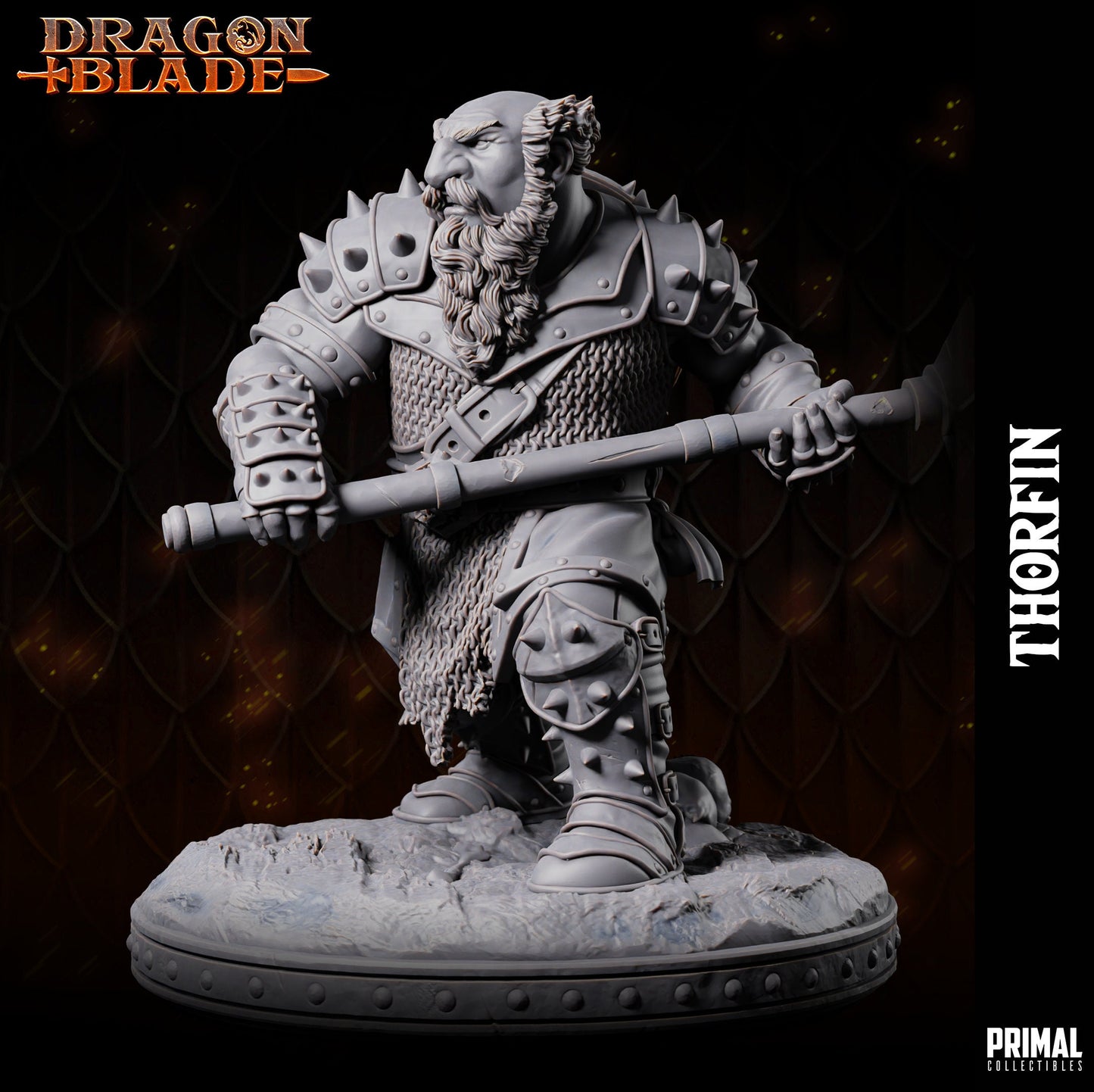 Chaos Dwarf Thorfin | Primal Collectibles | Compatible with D&D/AoS | Fantasy