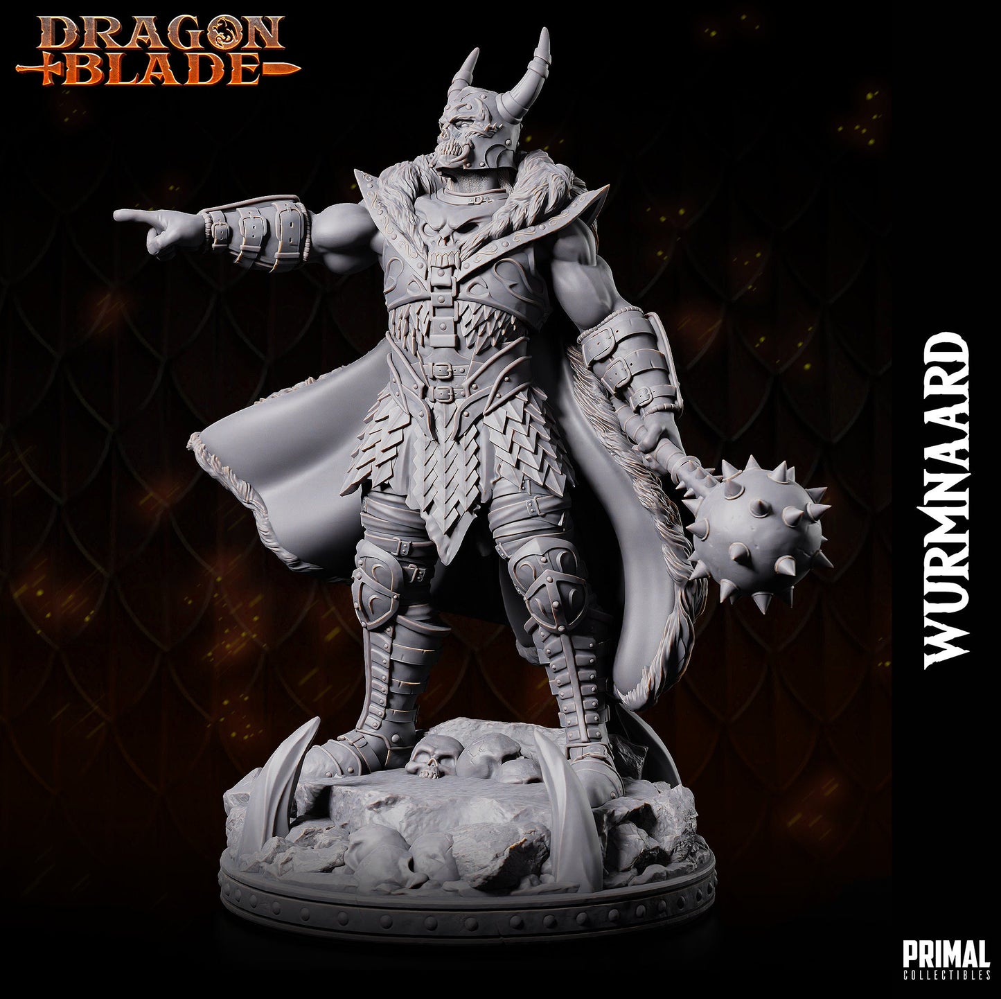 Chaos Lord Wurmnaard | Primal Collectibles | Compatible with D&D/AoS | Fantasy