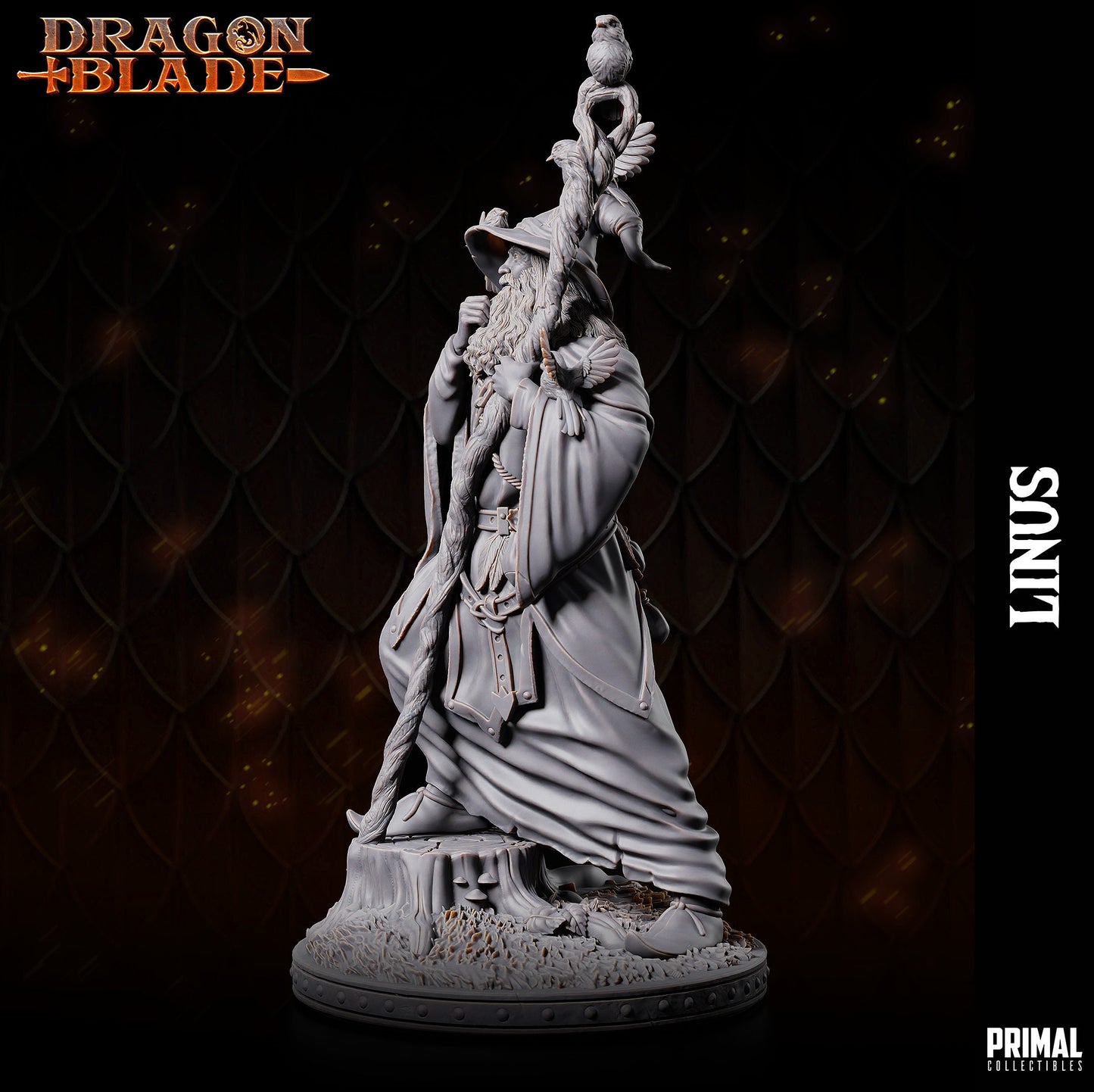 Great Wizard Linus | Primal Collectibles | Compatible with D&D/AoS | Fantasy