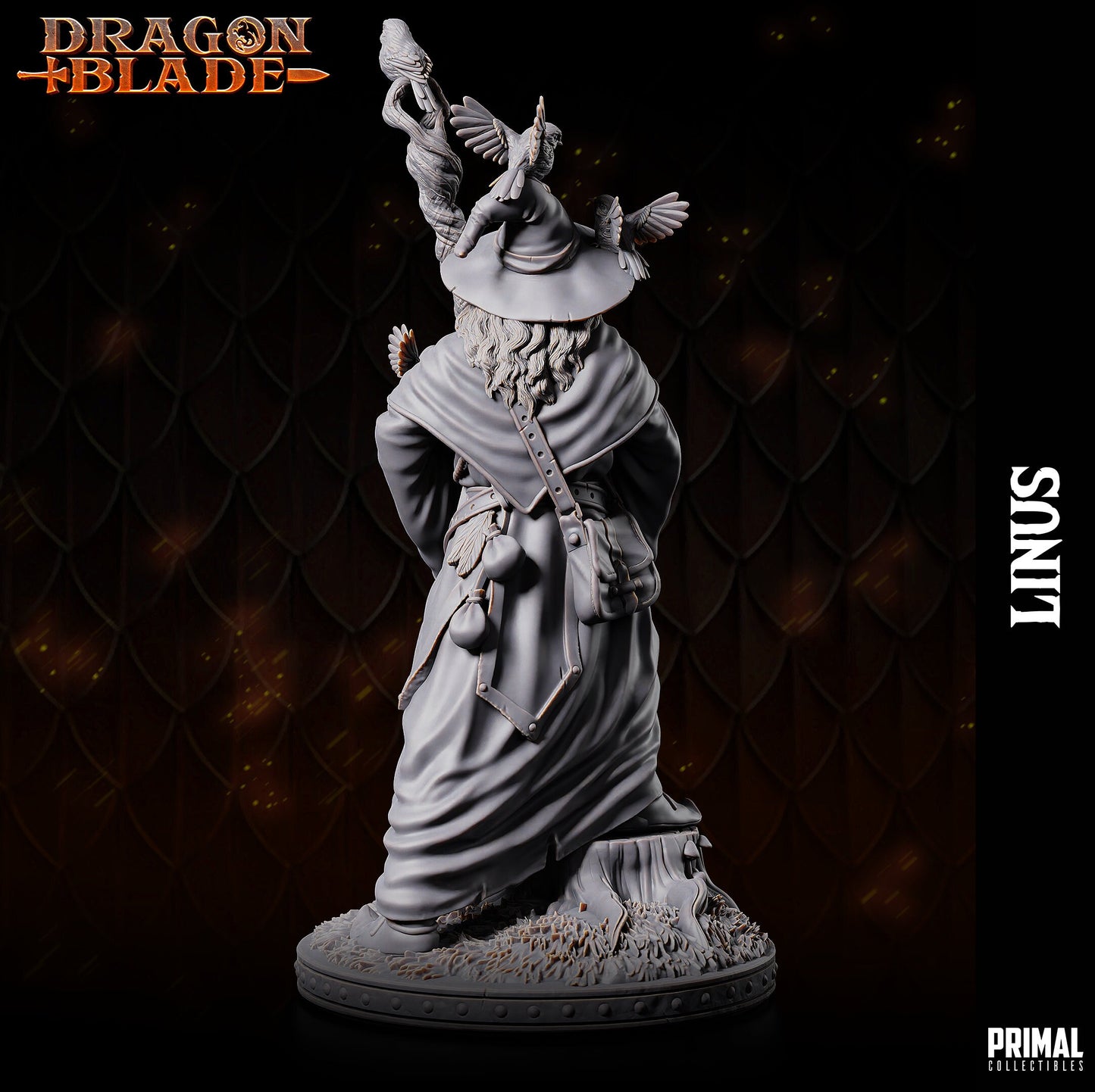 Great Wizard Linus | Primal Collectibles | Compatible with D&D/AoS | Fantasy