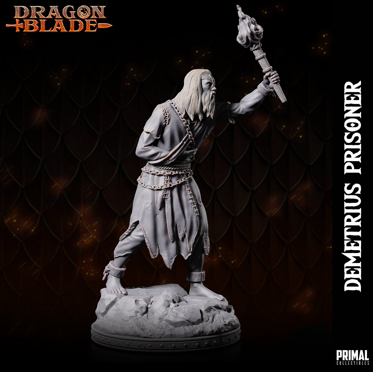 Prisoner Sir Demetrius | Primal Collectibles | Compatible with D&D/AoS | Fantasy