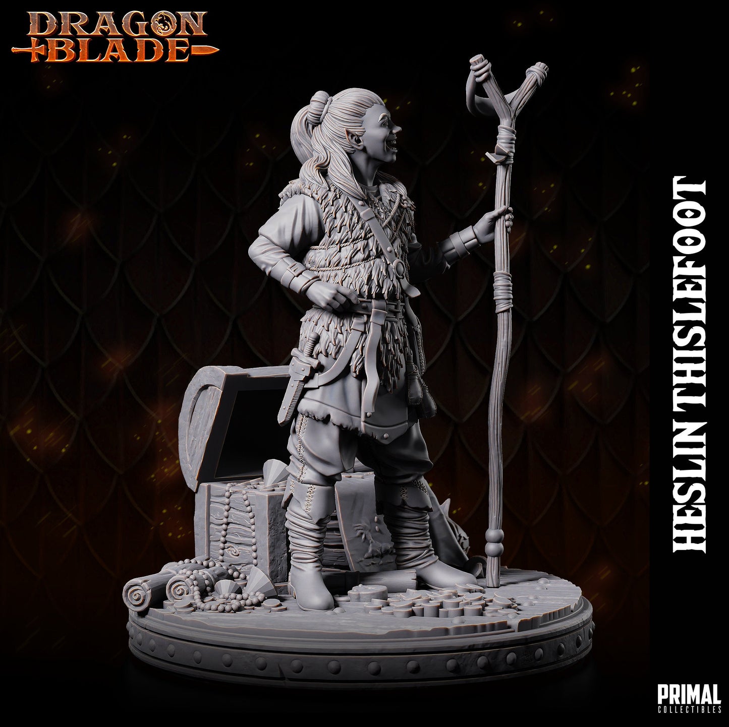 Halfling Heslin Thistlefoot | Primal Collectibles | Compatible with D&D/AoS | Fantasy