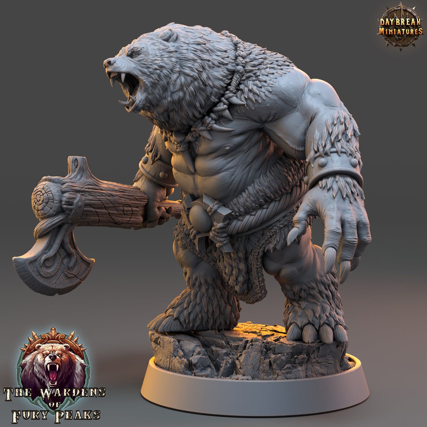 Carnag Angman Ursine | DayBreak Miniatures | Compatible with D&D/AOS | Fantasy | Tabletop