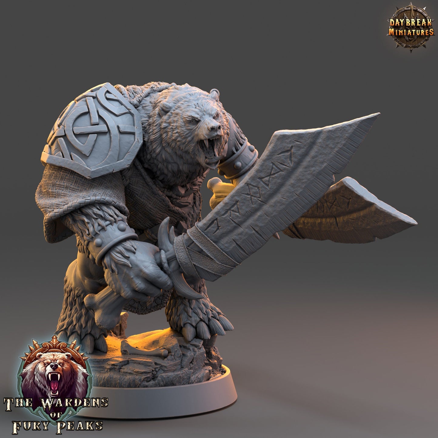 Rana RipClaw Ursine | DayBreak Miniatures | Compatible with D&D/AOS | Fantasy | Tabletop