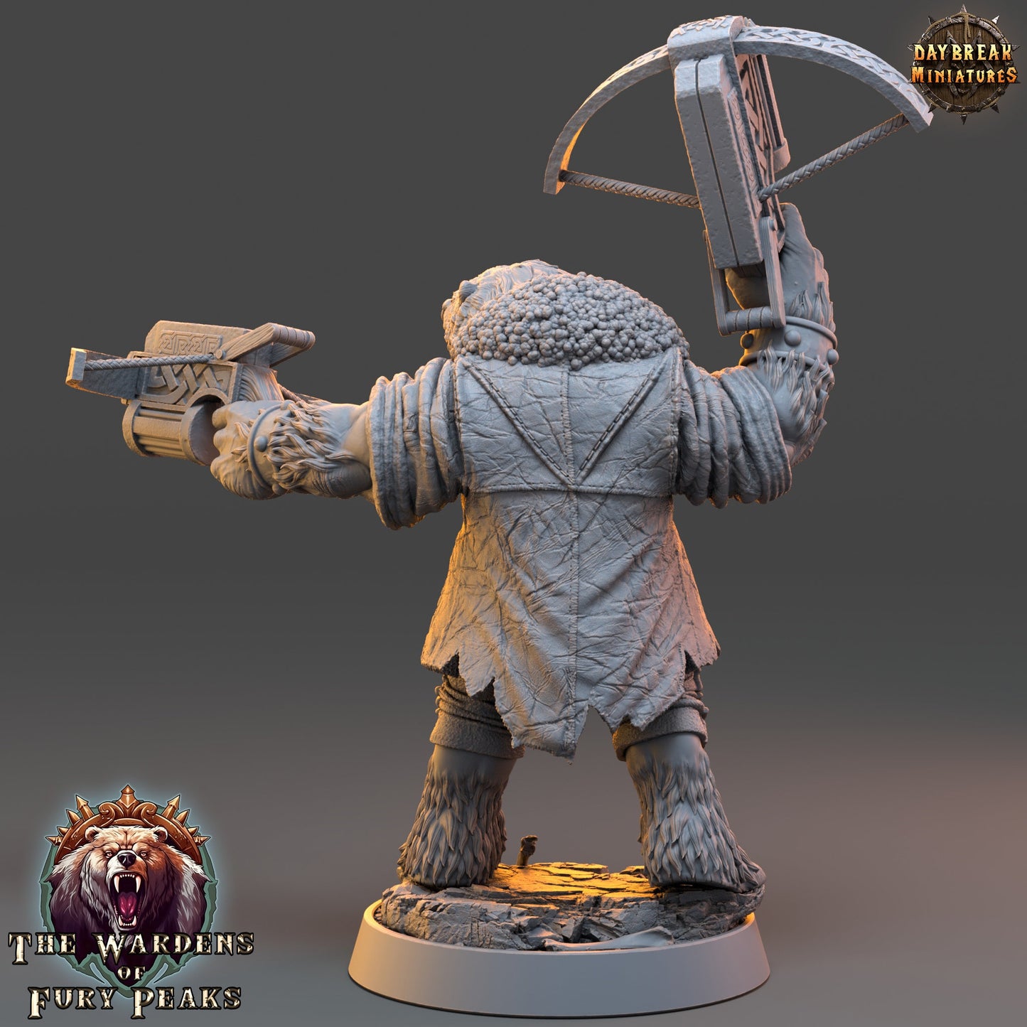 Zinter Doubleshot Ursine | DayBreak Miniatures | Compatible with D&D/AOS | Fantasy | Tabletop