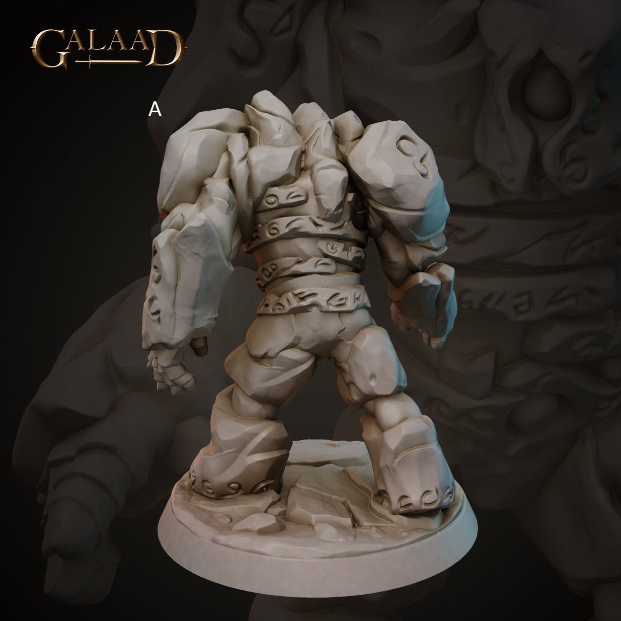 Rock Golem | Galaad Miniatures | Compatible with D&D/AoS | Fantasy | Tabletop RPG