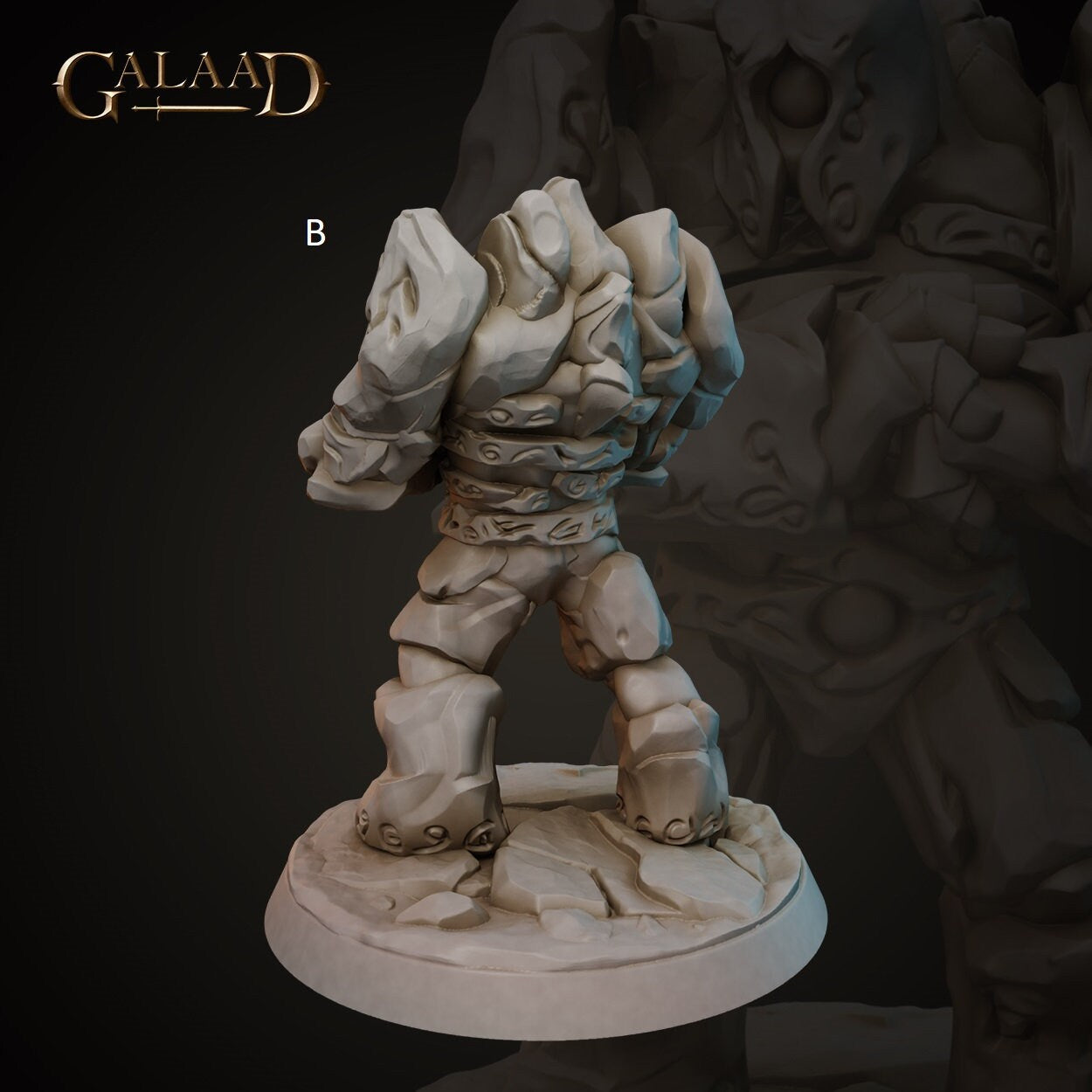 Rock Golem | Galaad Miniatures | Compatible with D&D/AoS | Fantasy | Tabletop RPG