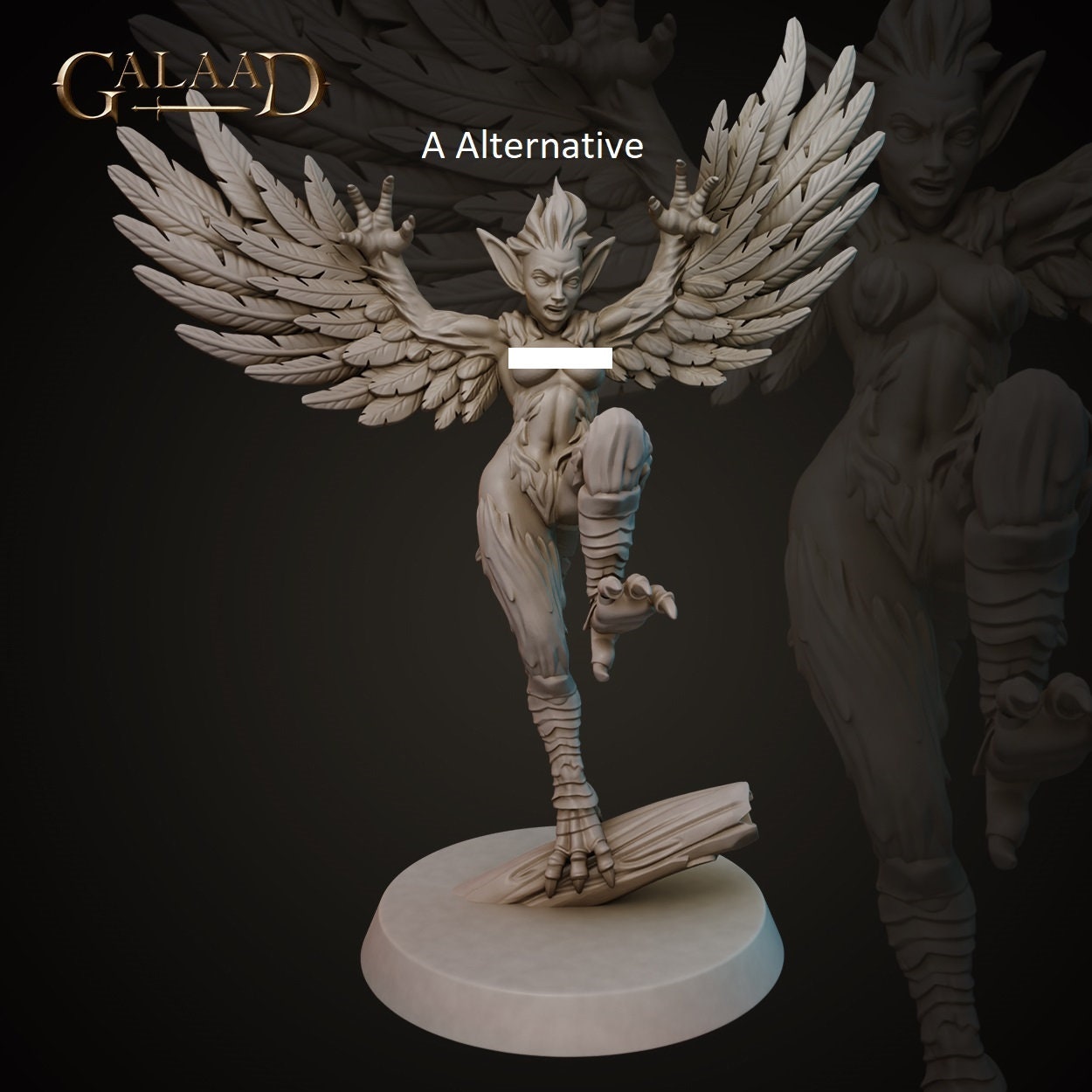Harpy Female | Galaad Miniatures | Compatible with D&D/AoS | Fantasy | Tabletop RPG