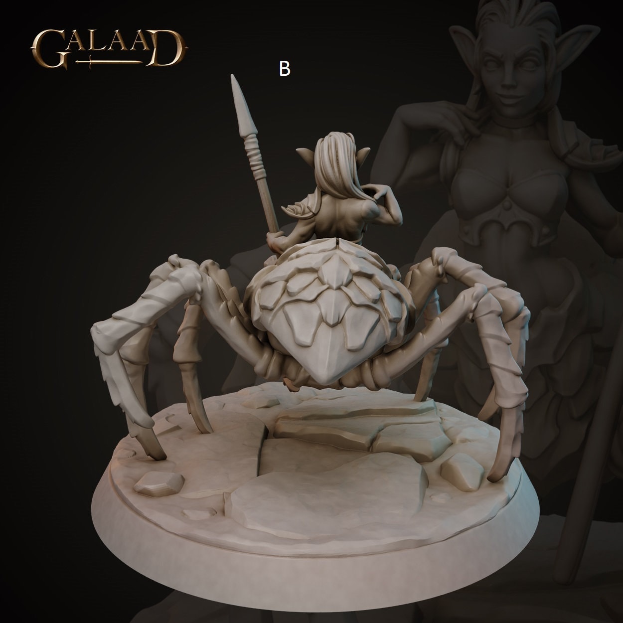 Drider Female | Galaad Miniatures | Compatible with D&D/AoS | Fantasy | Tabletop RPG