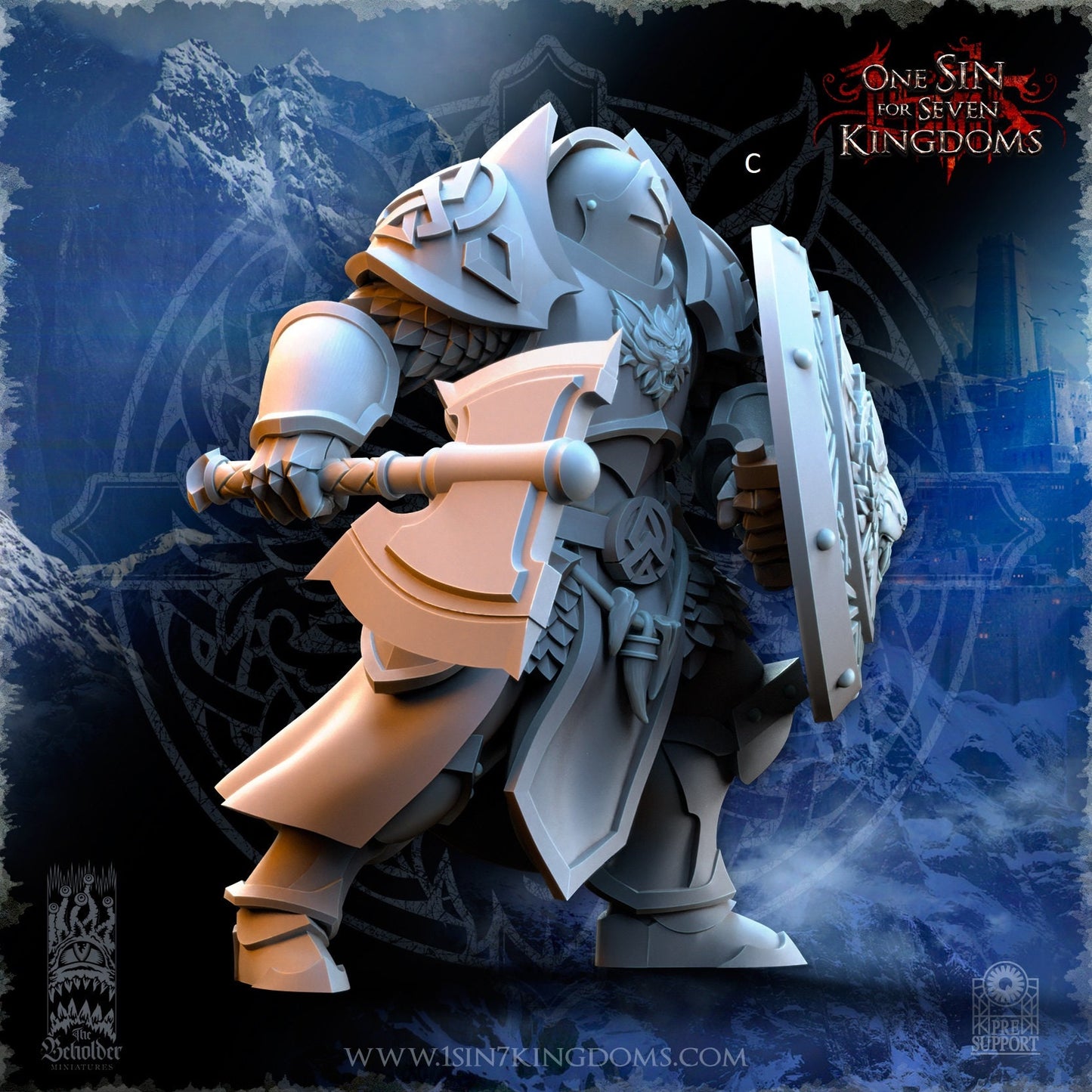 StormWolves Punisher | The Beholder Miniatures | Compatible with D&D/AoS | Fantasy | Tabletop RPG