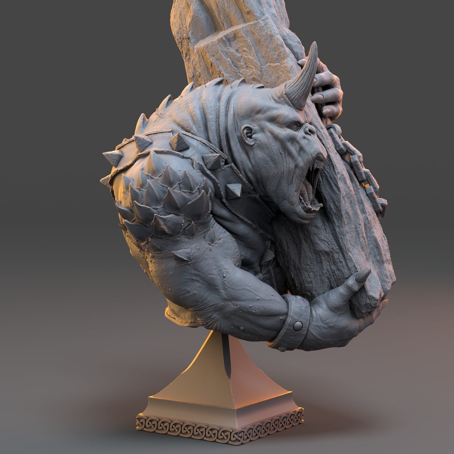 Tjundra the Crusher Bust | DayBreak Miniatures | Compatible with D&D/AOS | Fantasy | Tabletop