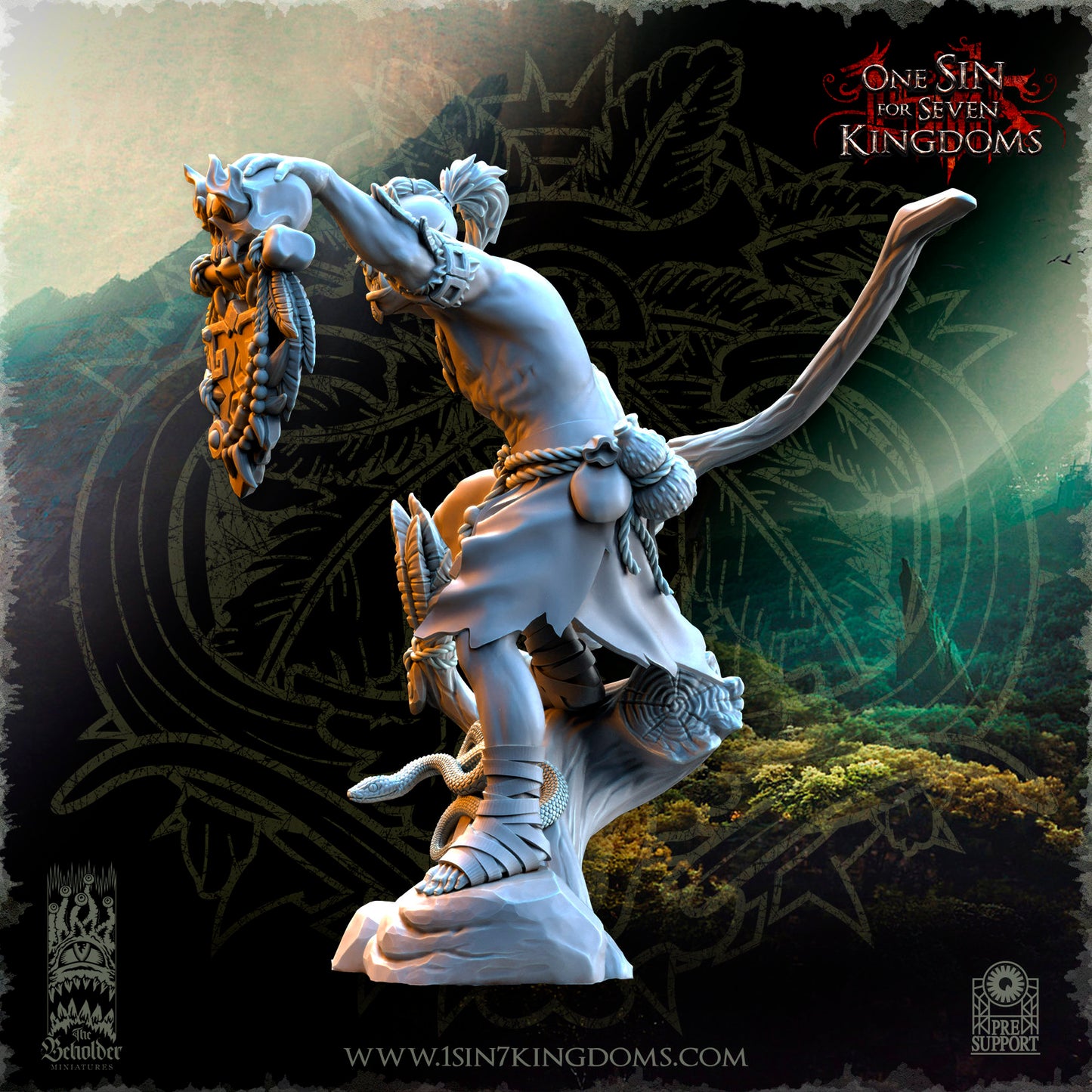 Savage Orc Shaman | The Beholder Miniatures | Compatible with D&D/AoS | Fantasy | Tabletop RPG