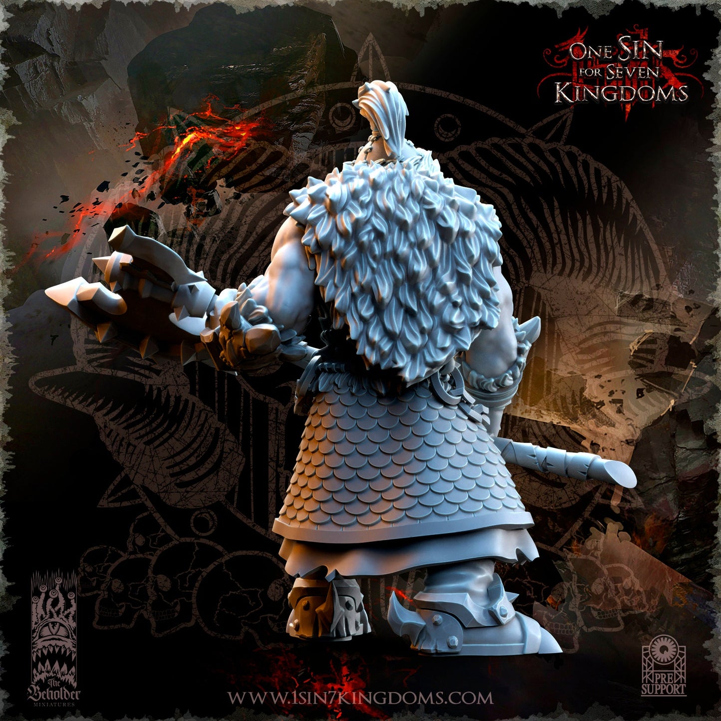 Marauder Warlord | The Beholder Miniatures | Compatible with D&D/AoS | Fantasy | Tabletop RPG