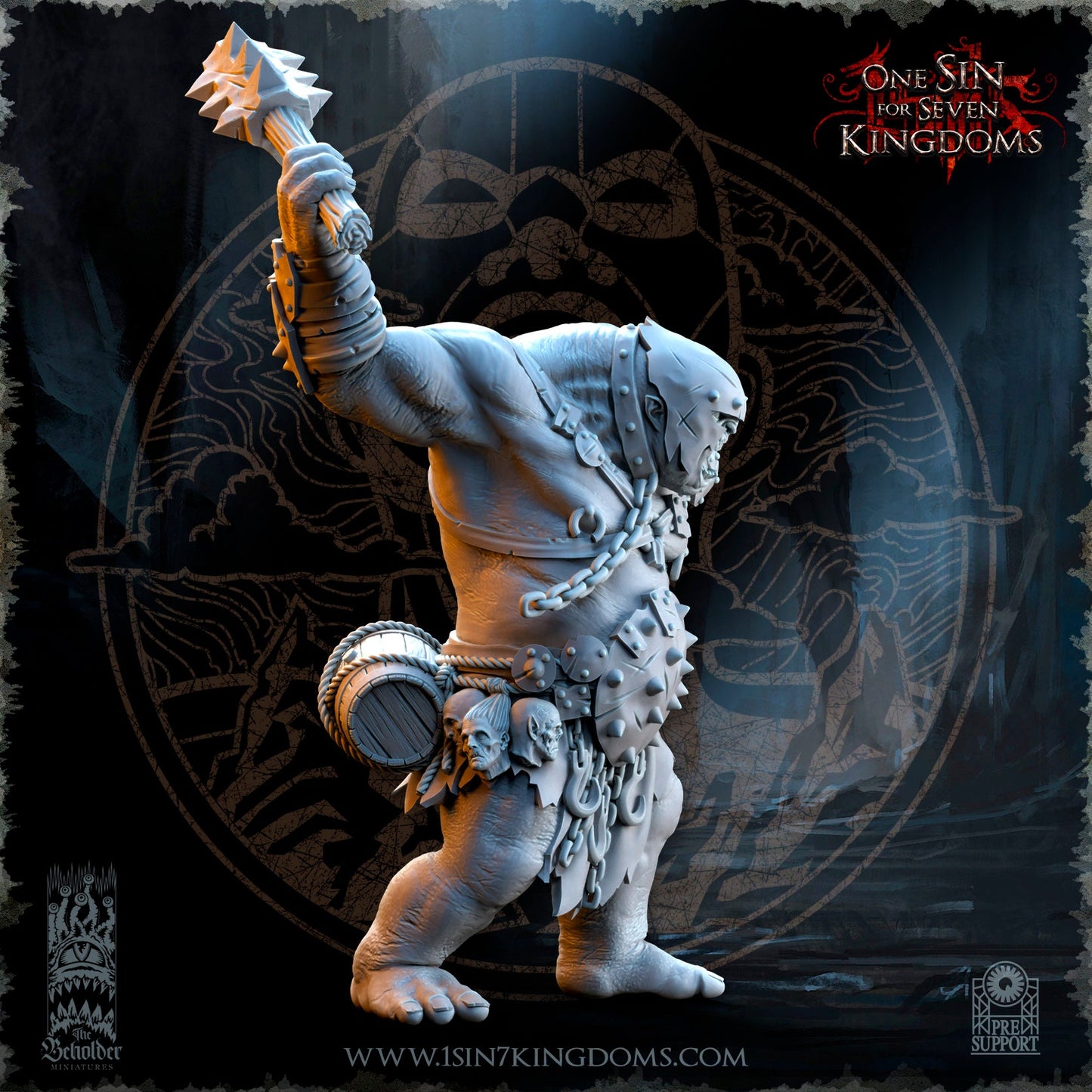 Troll Chief | The Beholder Miniatures | Compatible with D&D/AoS | Fantasy | Tabletop RPG