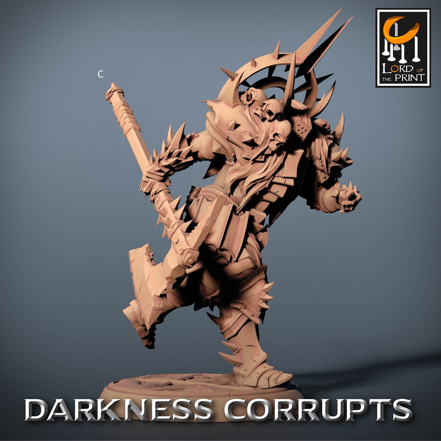 Dark Knight with Axe | Rescale Miniatures | Compatible with D&D/AoS | Fantasy | Tabletop RPG