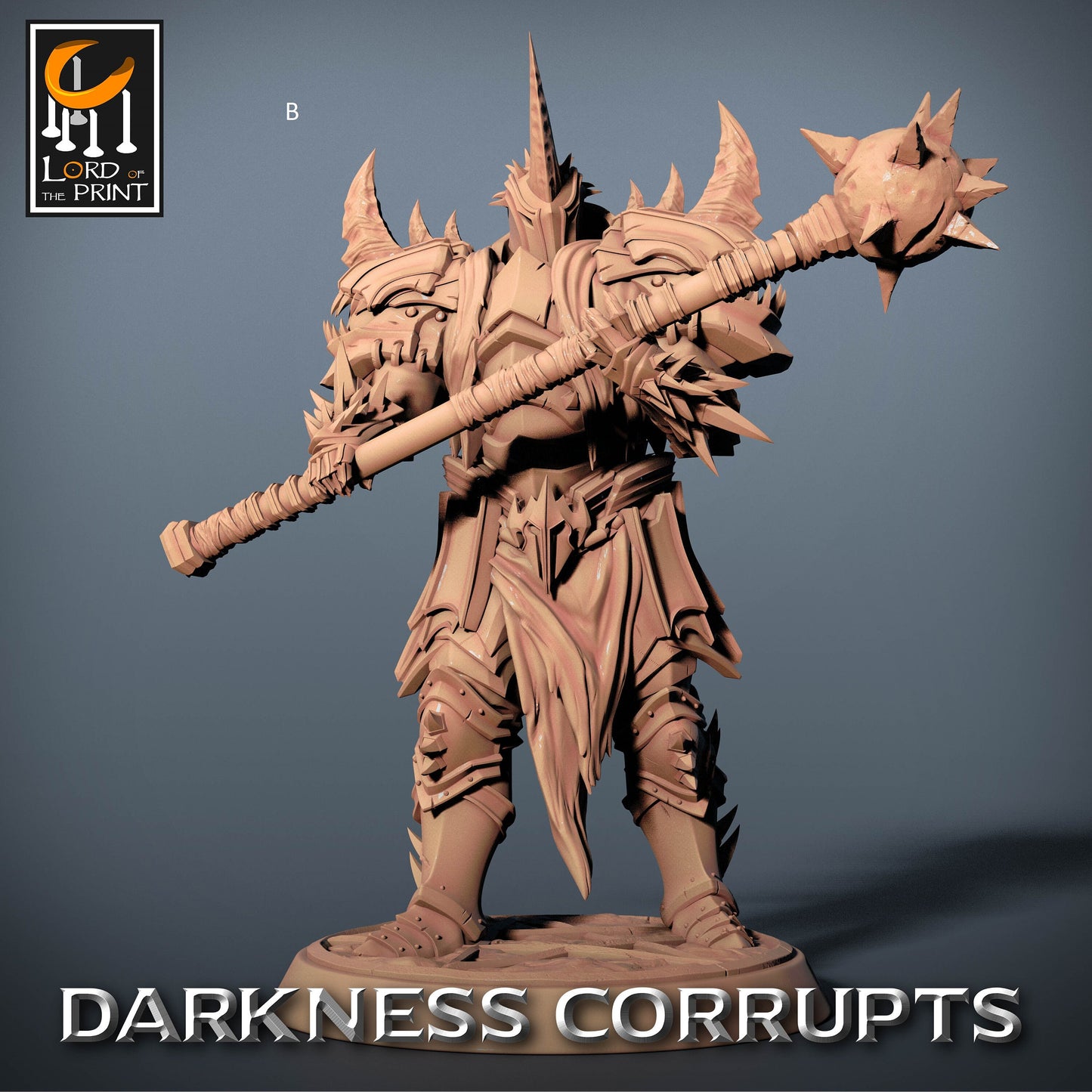 Dark Knight with Mace | Rescale Miniatures | Compatible with D&D/AoS | Fantasy | Tabletop RPG