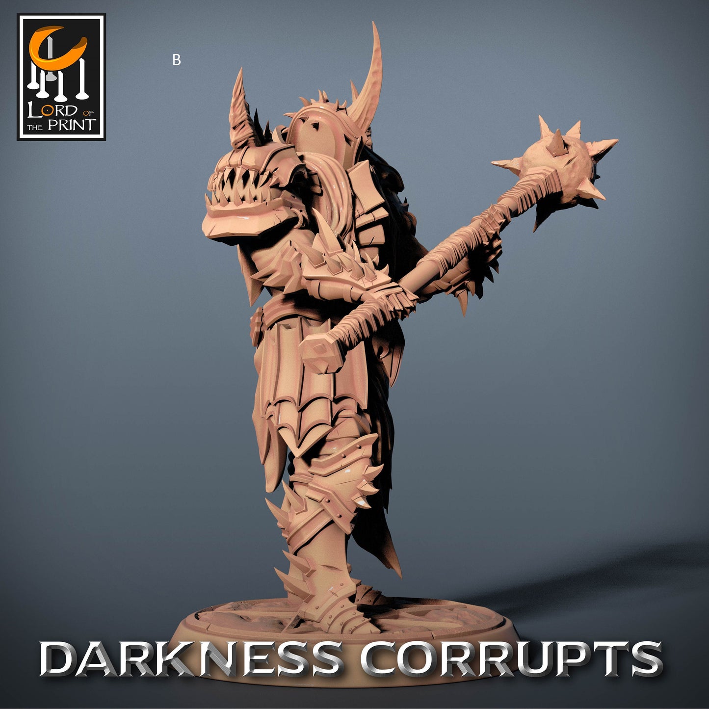 Dark Knight with Mace | Rescale Miniatures | Compatible with D&D/AoS | Fantasy | Tabletop RPG