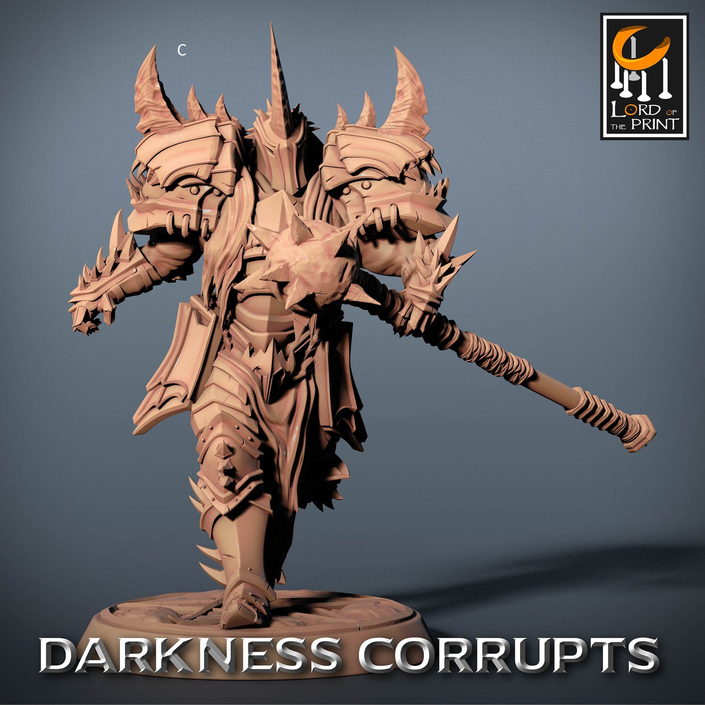 Dark Knight with Mace | Rescale Miniatures | Compatible with D&D/AoS | Fantasy | Tabletop RPG