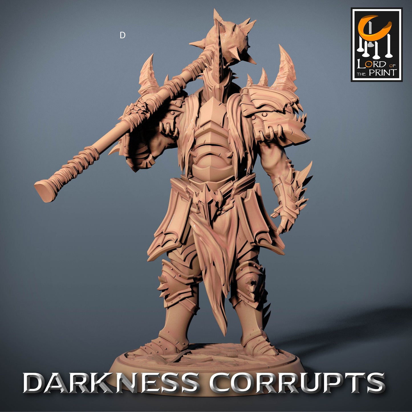 Dark Knight with Mace | Rescale Miniatures | Compatible with D&D/AoS | Fantasy | Tabletop RPG
