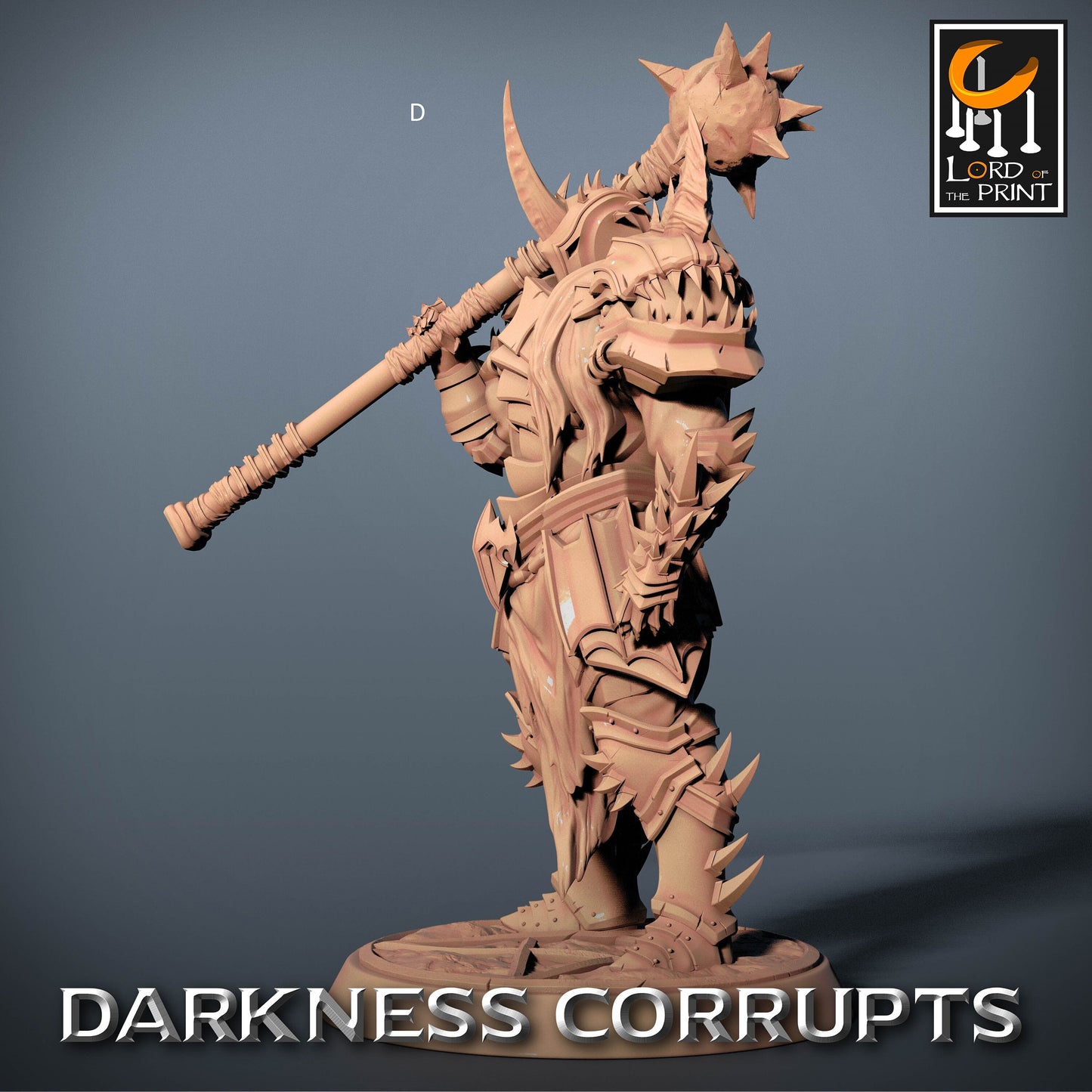 Dark Knight with Mace | Rescale Miniatures | Compatible with D&D/AoS | Fantasy | Tabletop RPG