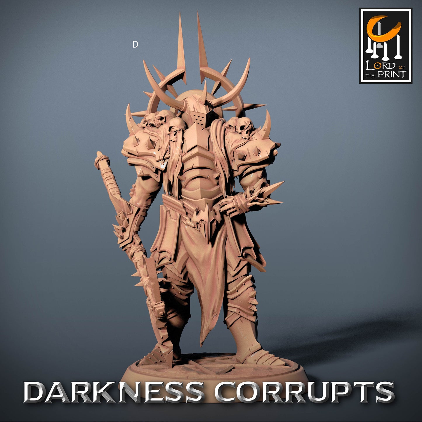 Dark Knight with Axe | Rescale Miniatures | Compatible with D&D/AoS | Fantasy | Tabletop RPG