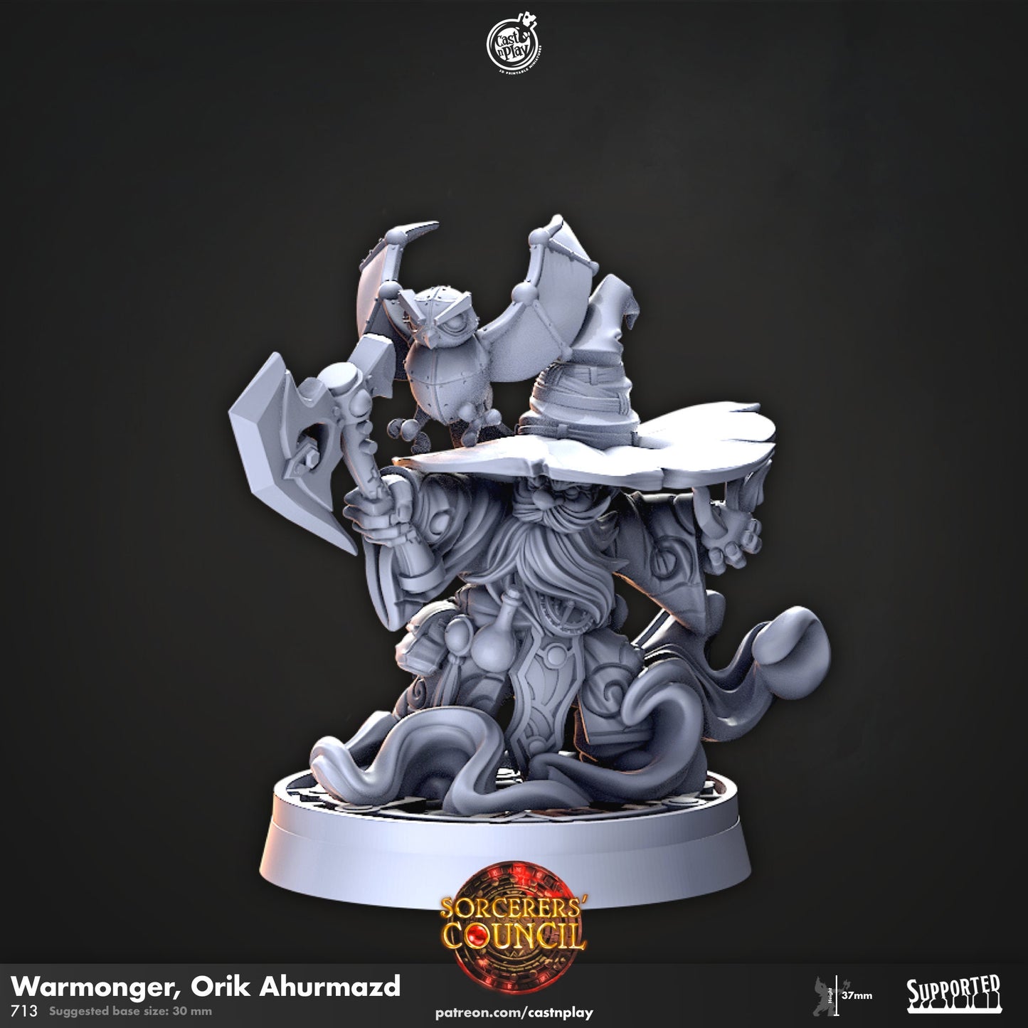 Orik Gnome Warlock | CastnPlay | Compatible with D&D/AoS | Fantasy