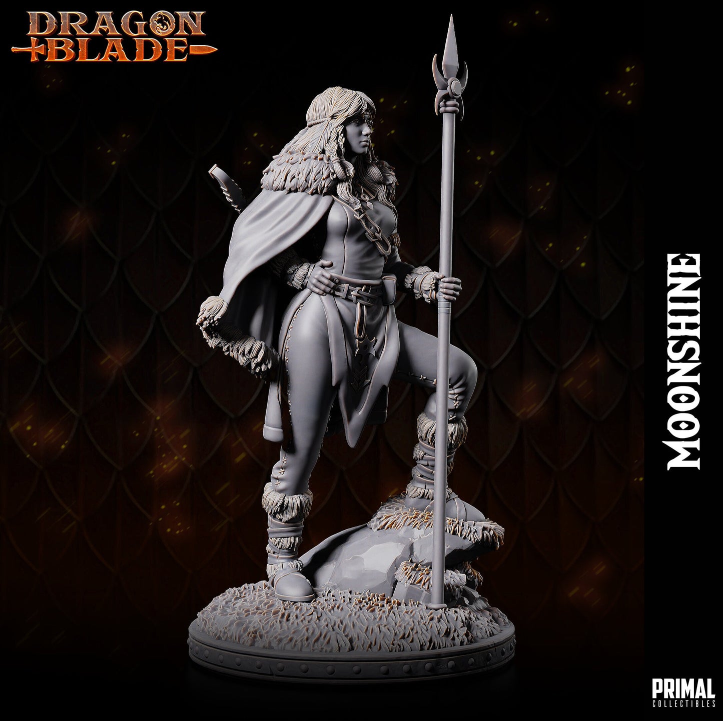 Female Cleric Moonshine | Primal Collectibles | Compatible with D&D/AoS | Fantasy