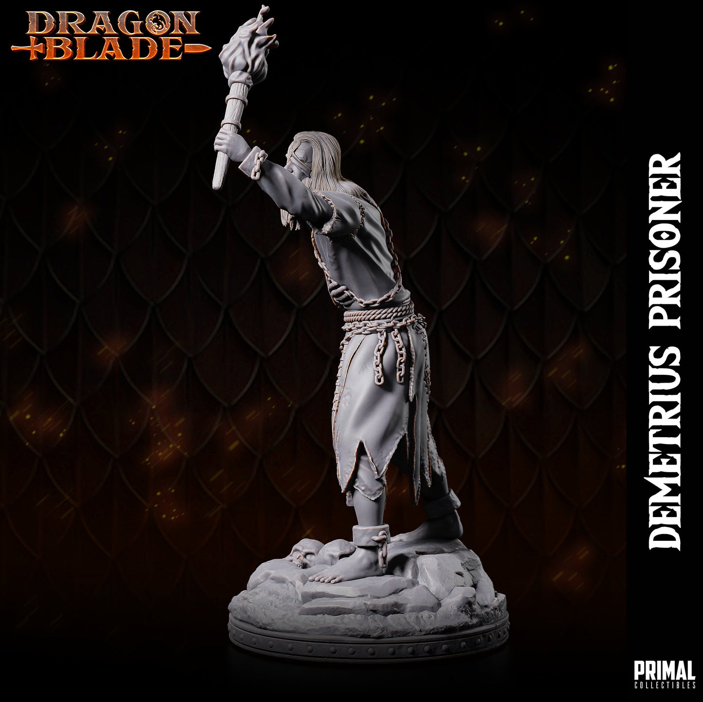 Prisoner Sir Demetrius | Primal Collectibles | Compatible with D&D/AoS | Fantasy