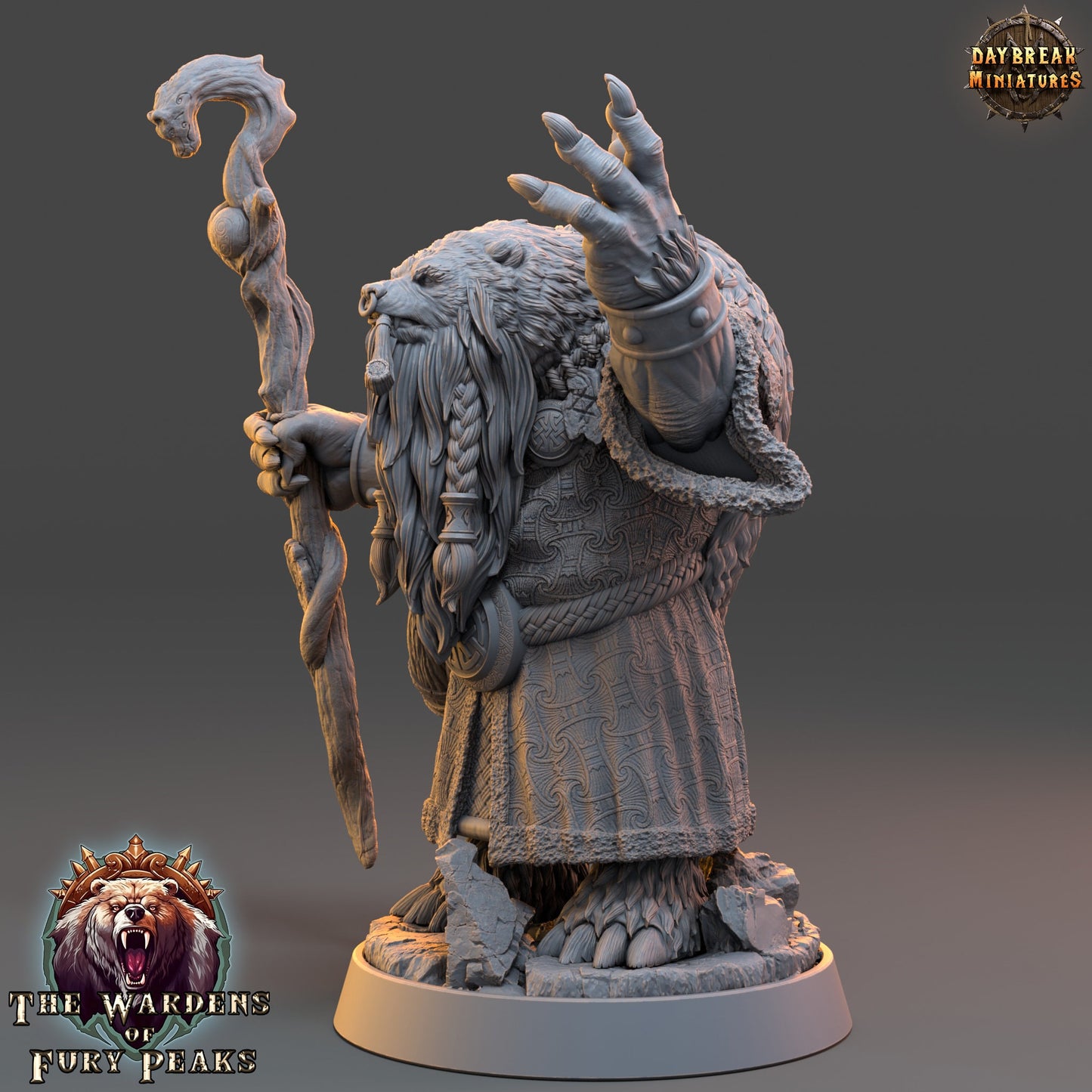 Evener Smoke Ursine | DayBreak Miniatures | Compatible with D&D/AOS | Fantasy | Tabletop