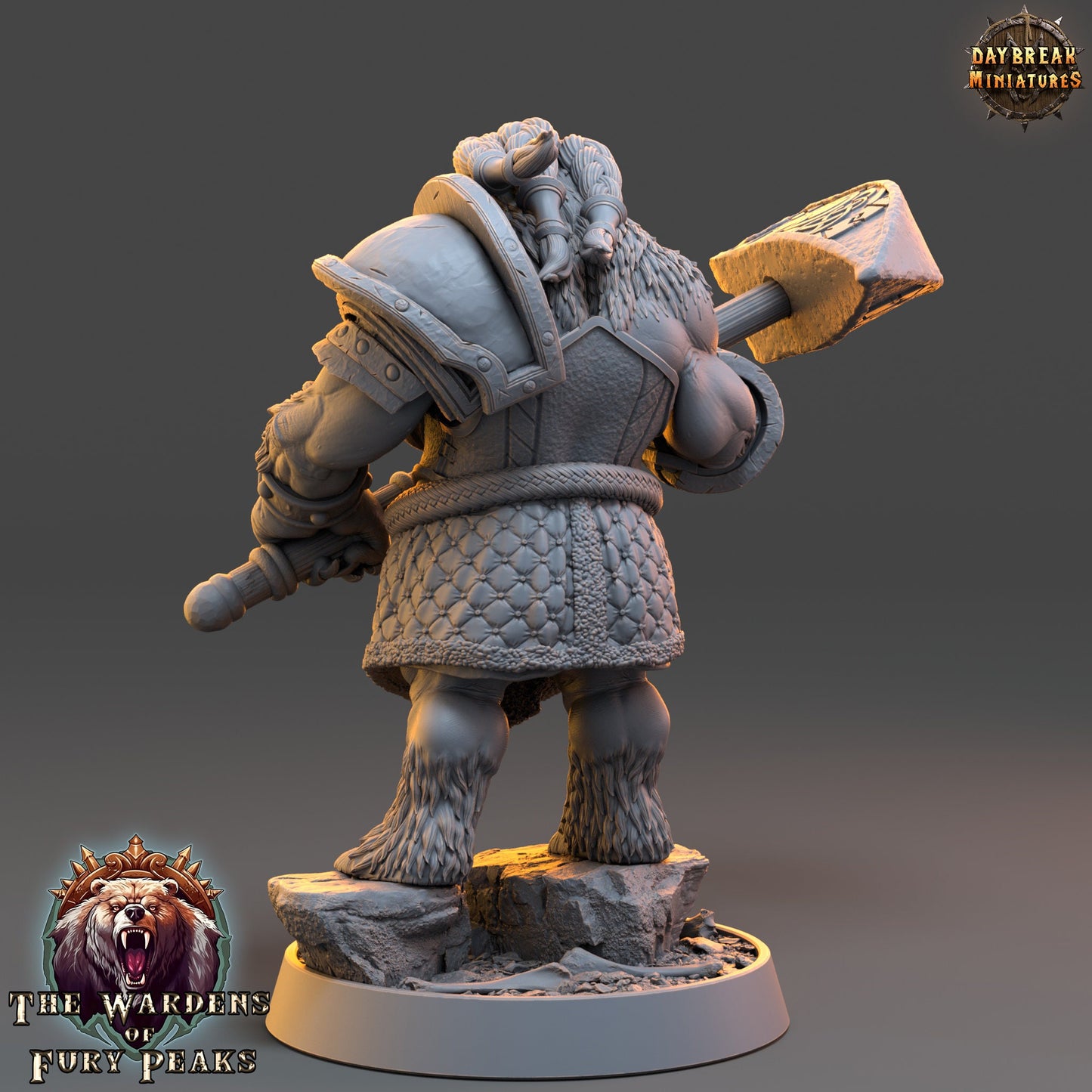 Mercoria Tenfoot Ursine | DayBreak Miniatures | Compatible with D&D/AOS | Fantasy | Tabletop