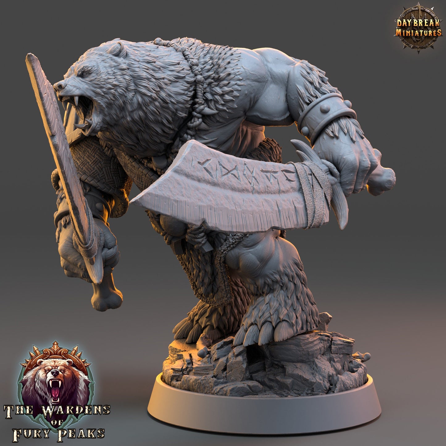 Rana RipClaw Ursine | DayBreak Miniatures | Compatible with D&D/AOS | Fantasy | Tabletop
