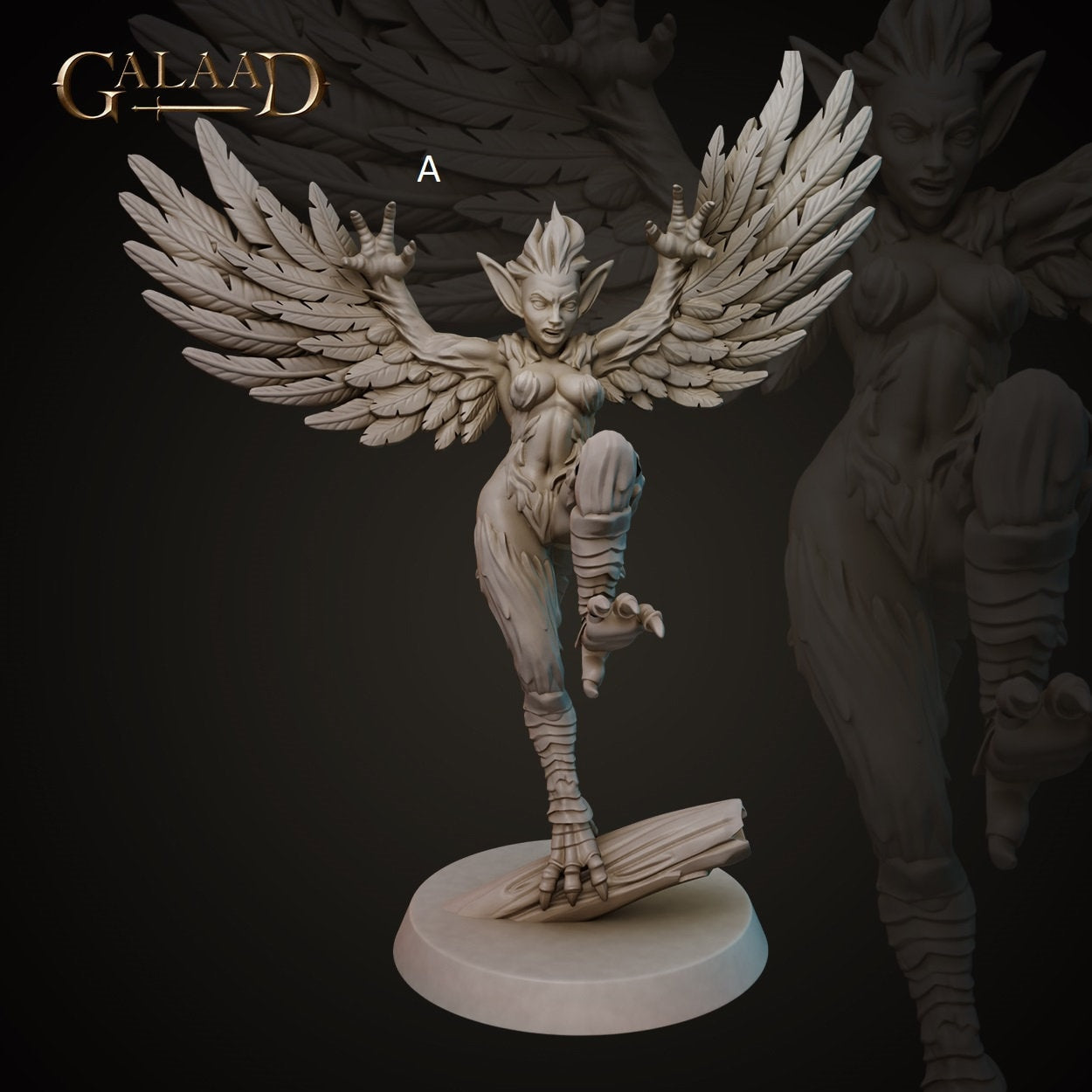 Harpy Female | Galaad Miniatures | Compatible with D&D/AoS | Fantasy | Tabletop RPG