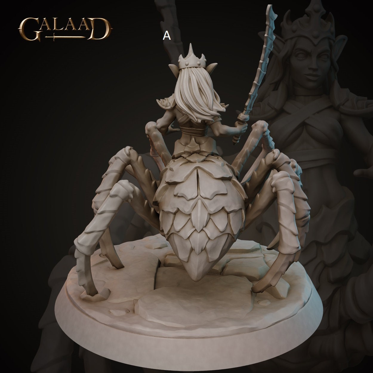 Drider Female | Galaad Miniatures | Compatible with D&D/AoS | Fantasy | Tabletop RPG