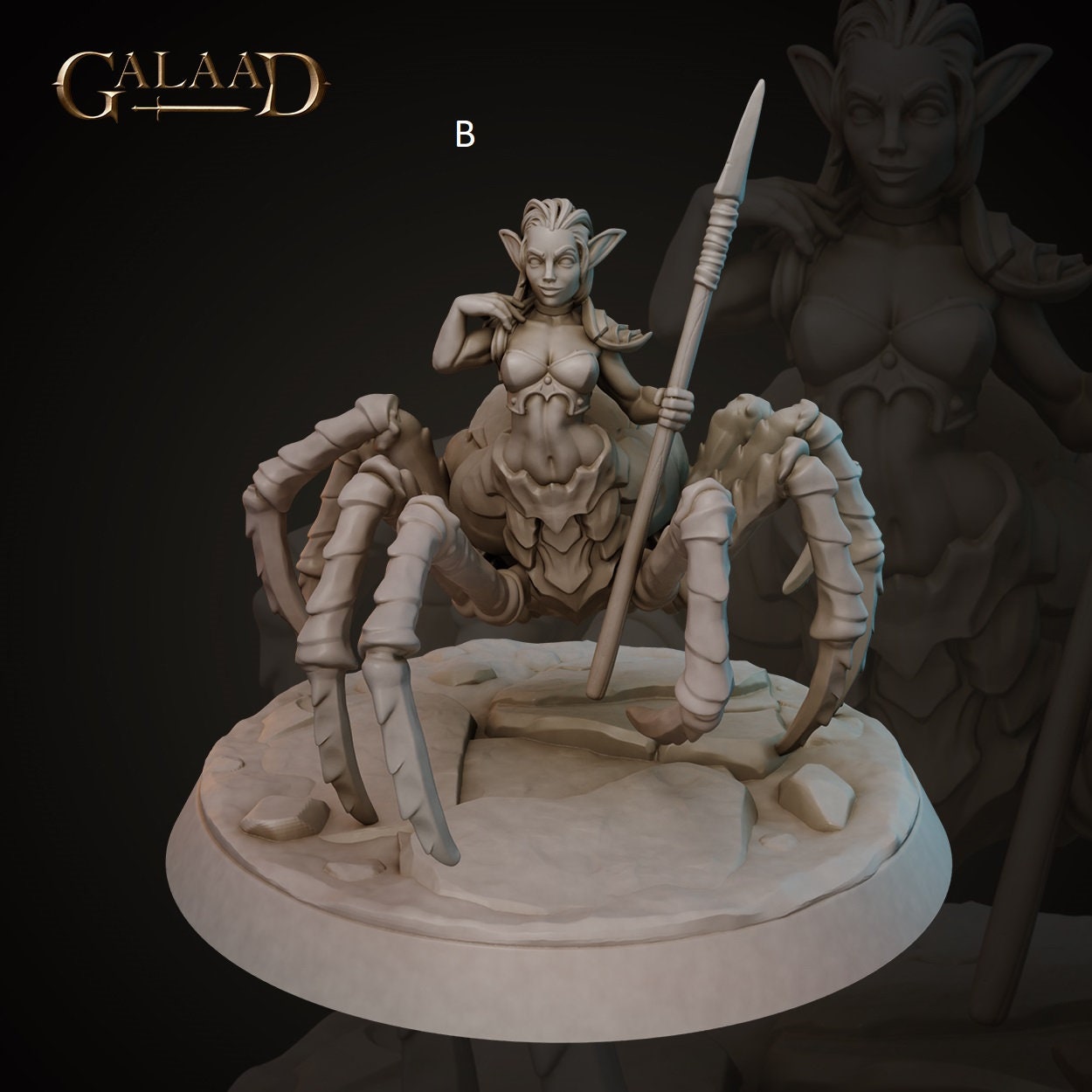 Drider Female | Galaad Miniatures | Compatible with D&D/AoS | Fantasy | Tabletop RPG