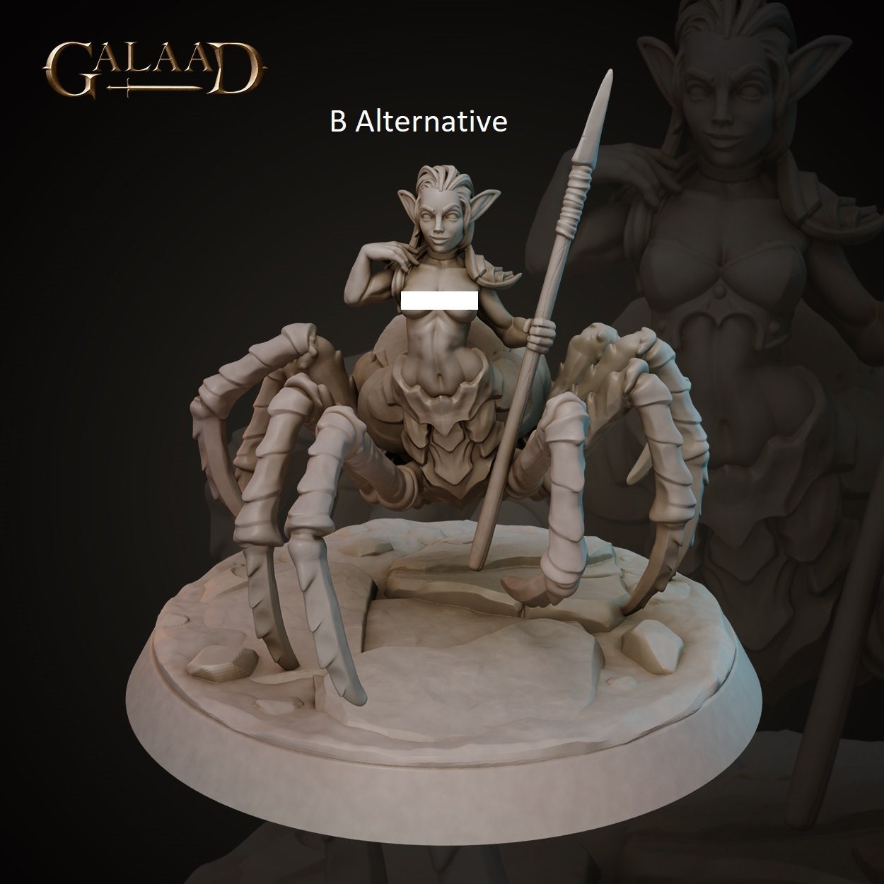 Drider Female | Galaad Miniatures | Compatible with D&D/AoS | Fantasy | Tabletop RPG