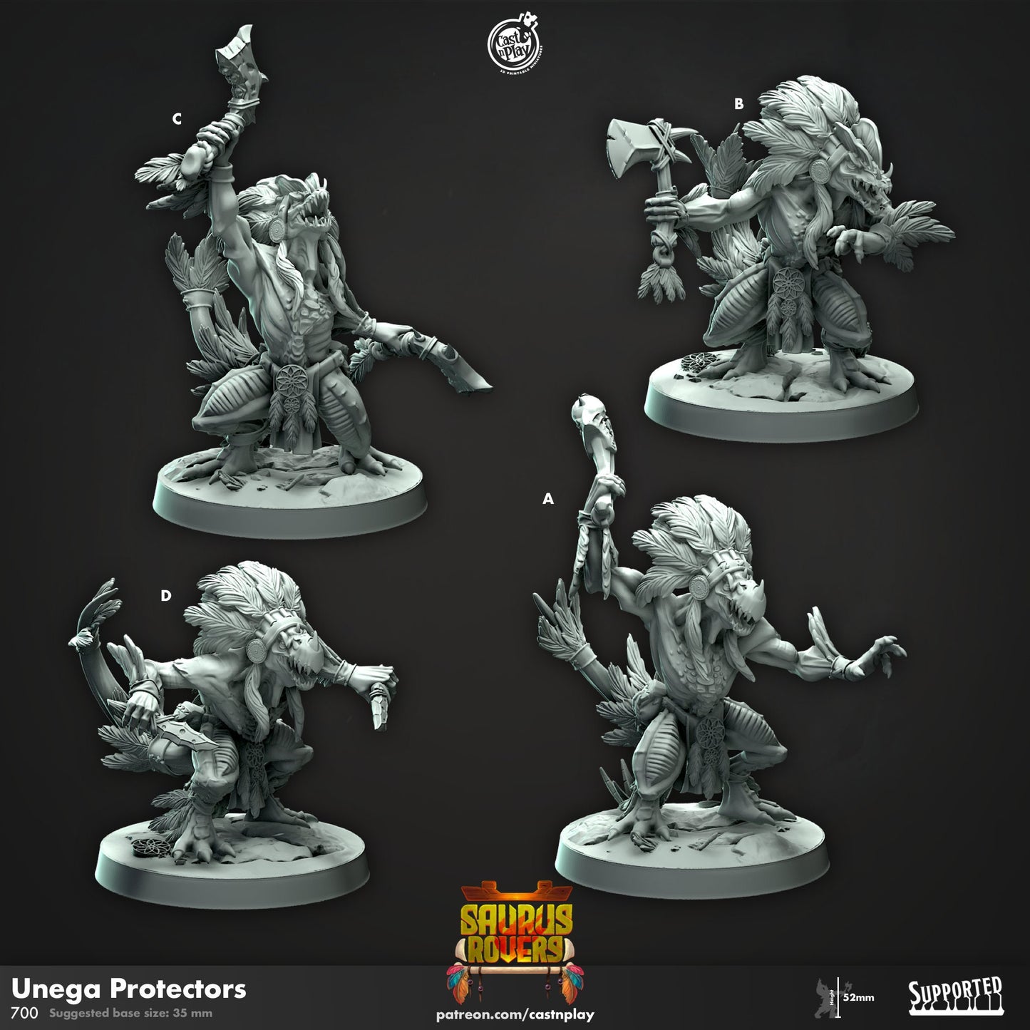 Unega Protectors | CastnPlay | Compatible with D&D/AoS | Fantasy