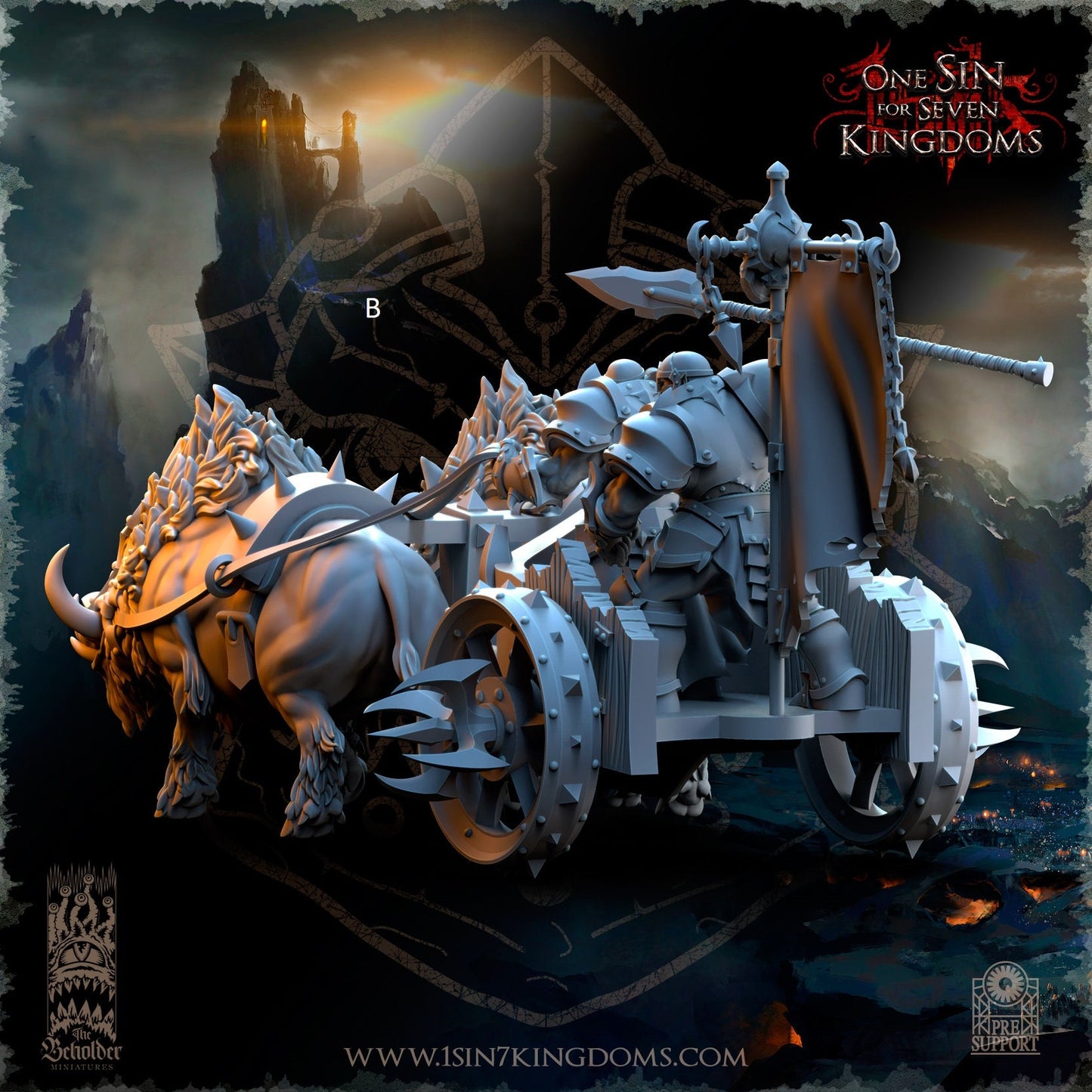 Orc Boar Chariot | The Beholder Miniatures | Compatible with D&D/AoS | Fantasy | Tabletop RPG