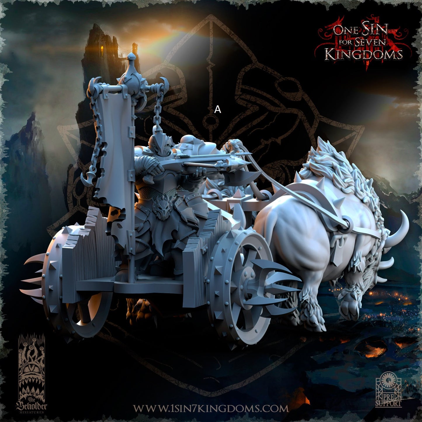 Orc Boar Chariot | The Beholder Miniatures | Compatible with D&D/AoS | Fantasy | Tabletop RPG