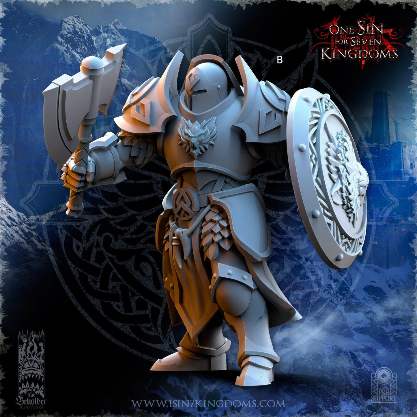 StormWolves Punisher | The Beholder Miniatures | Compatible with D&D/AoS | Fantasy | Tabletop RPG
